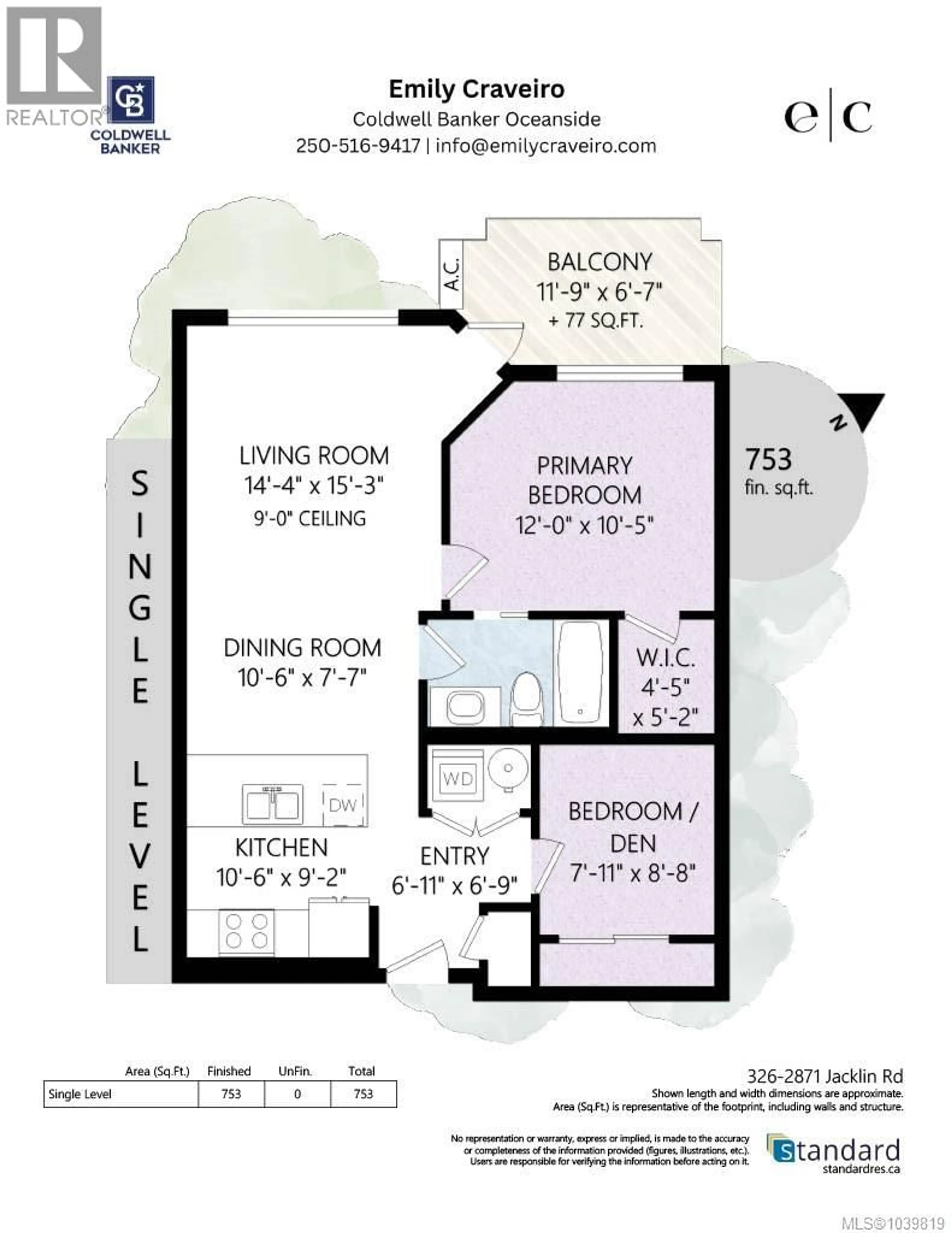Floor plan for 326 - 2871 JACKLIN ROAD, Langford British Columbia V9B0P3