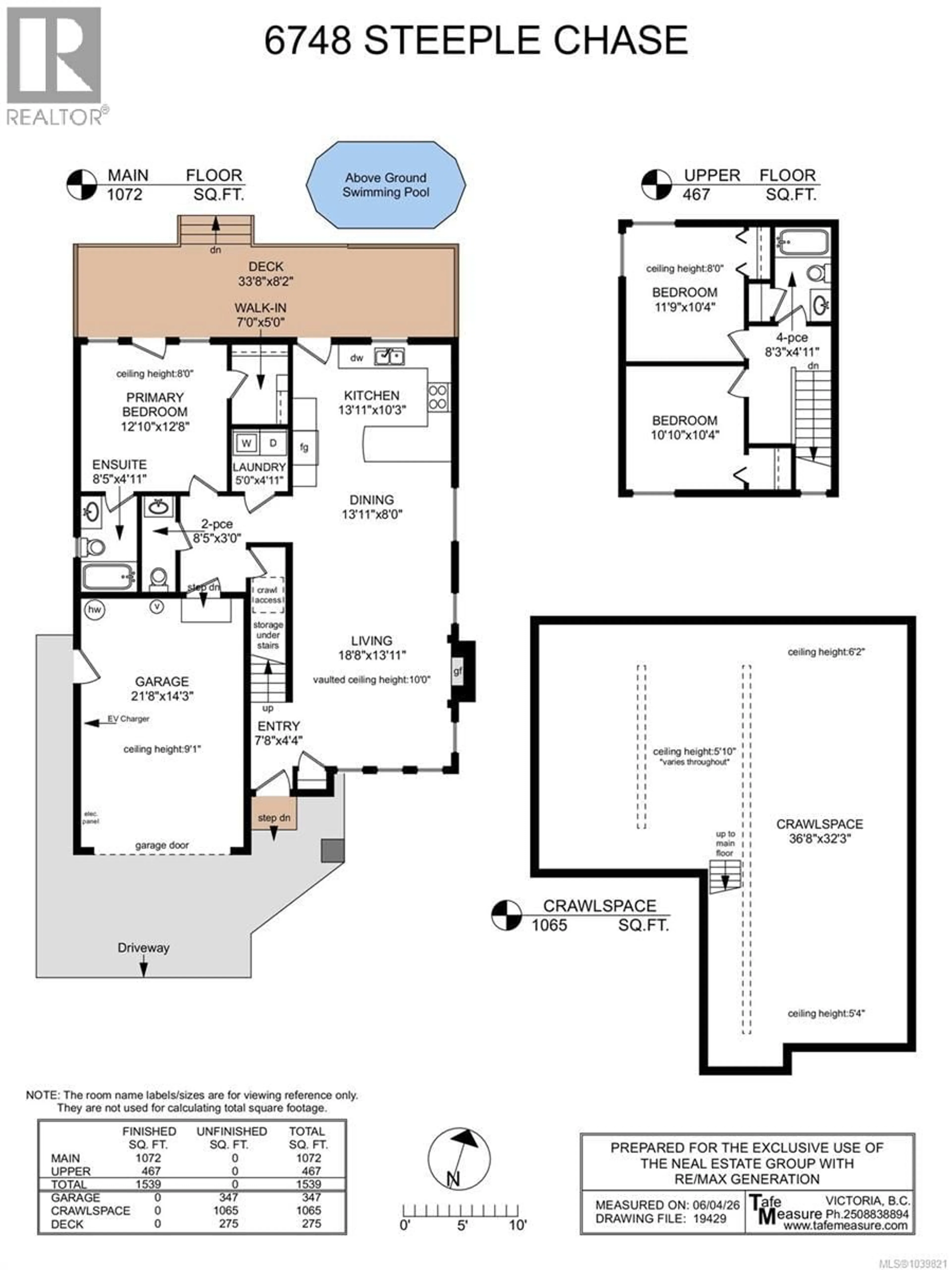Floor plan for 6748 STEEPLE CHASE, Sooke British Columbia V9Z0W3