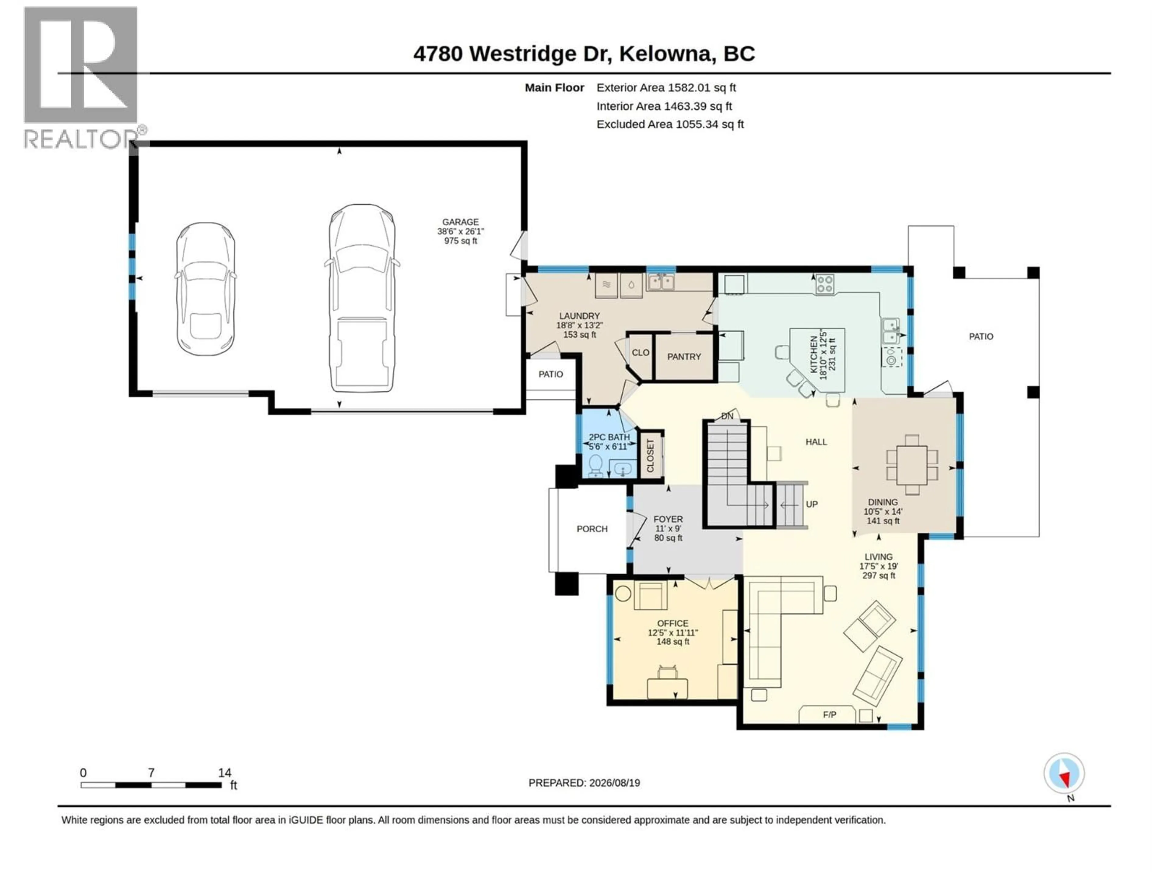 Floor plan for 4780 WESTRIDGE DRIVE, Kelowna British Columbia V1W3B5