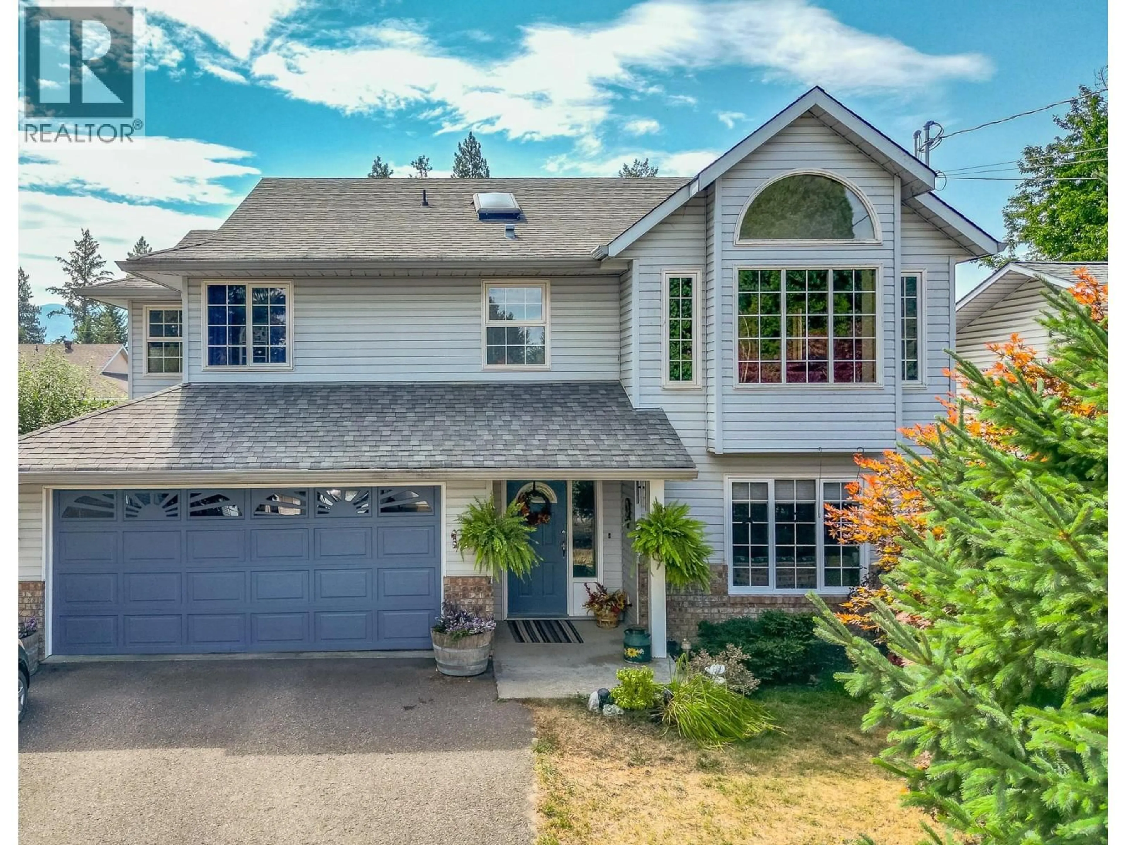 Home with vinyl exterior material, street for 116 LARSEN AVENUE, Enderby British Columbia V0E1V2