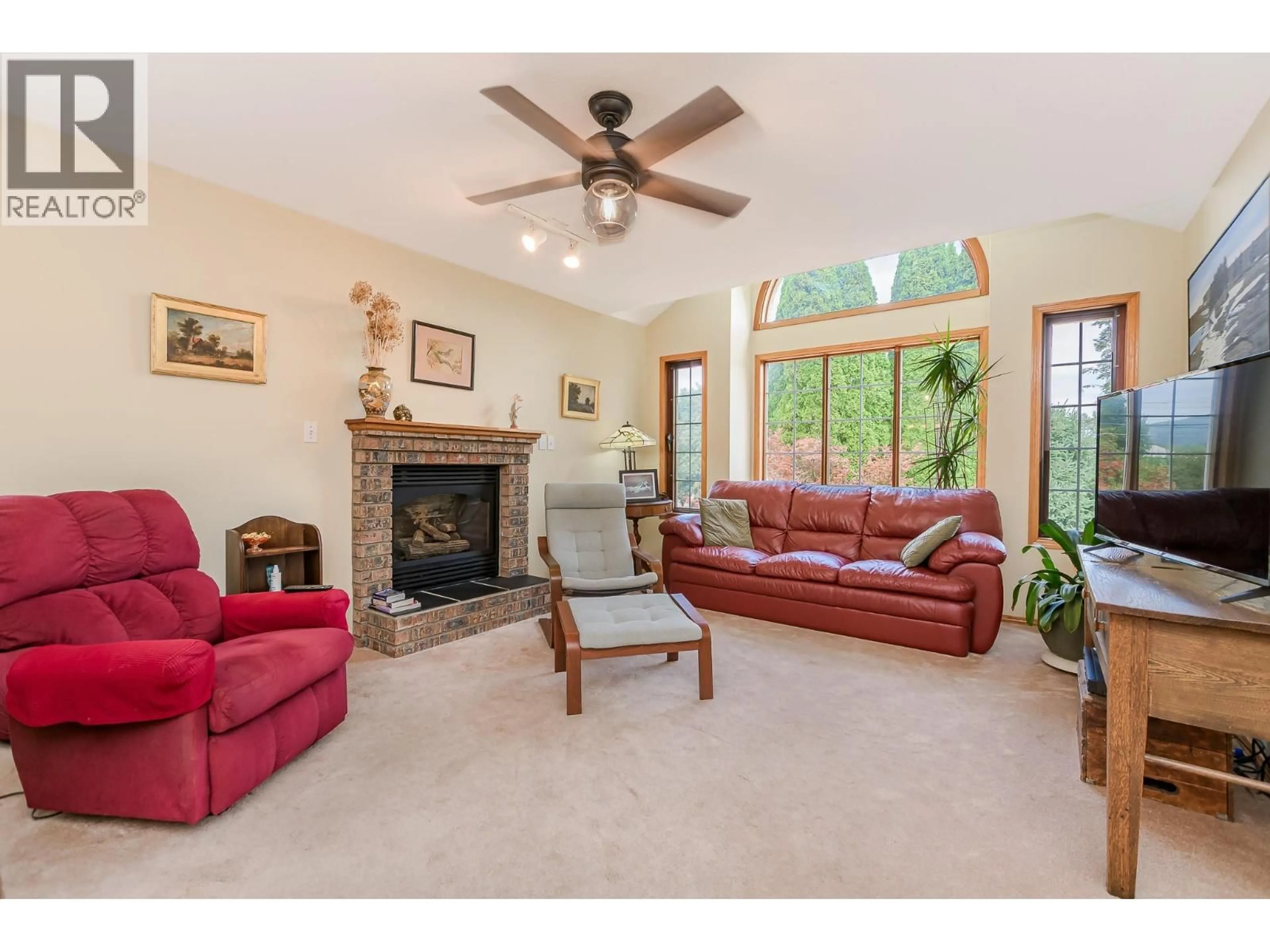 Living room with furniture, ceramic/tile floor for 116 LARSEN AVENUE, Enderby British Columbia V0E1V2