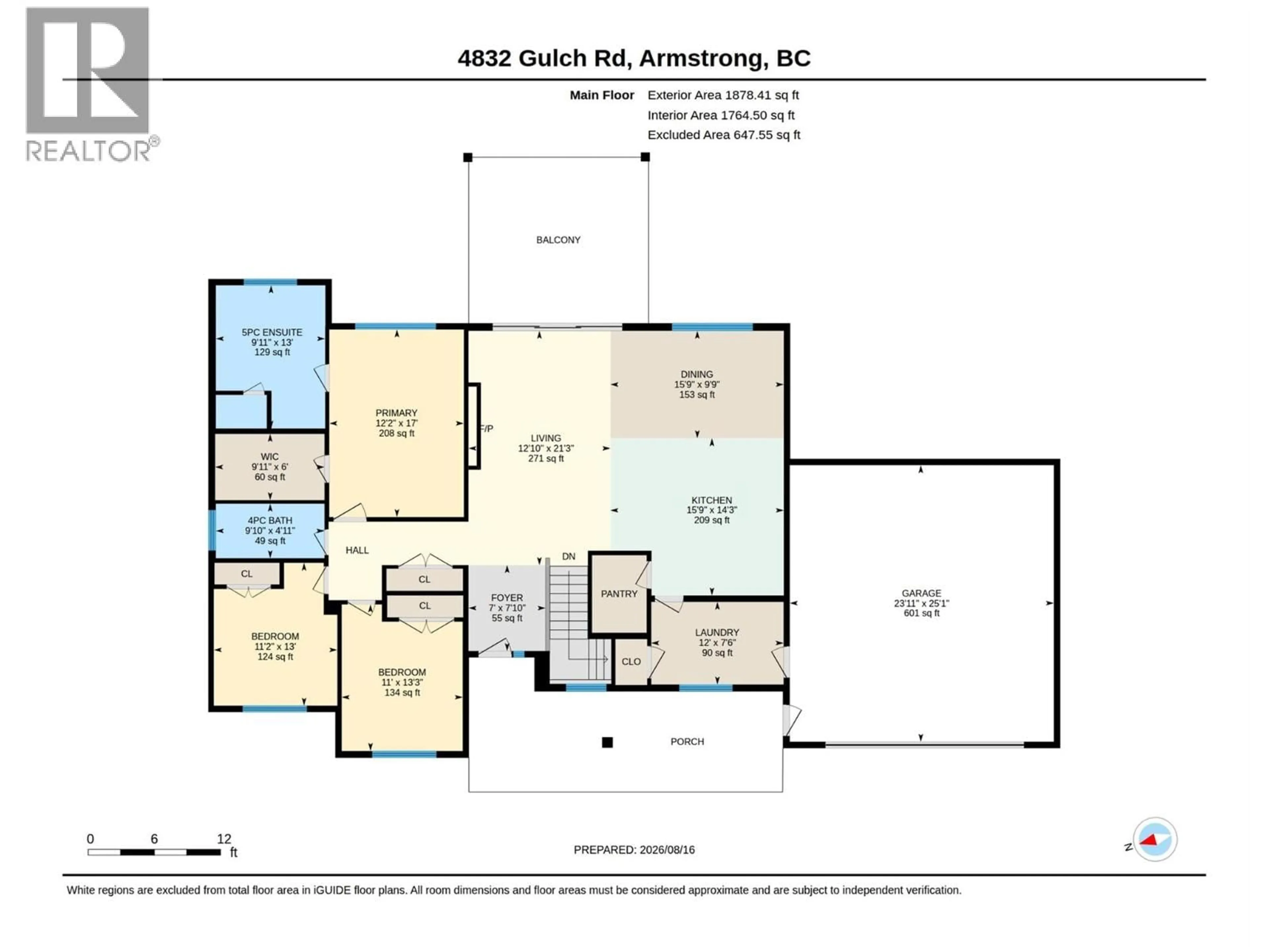 Floor plan for 4832 GULCH ROAD, Spallumcheen British Columbia V4Y0V1