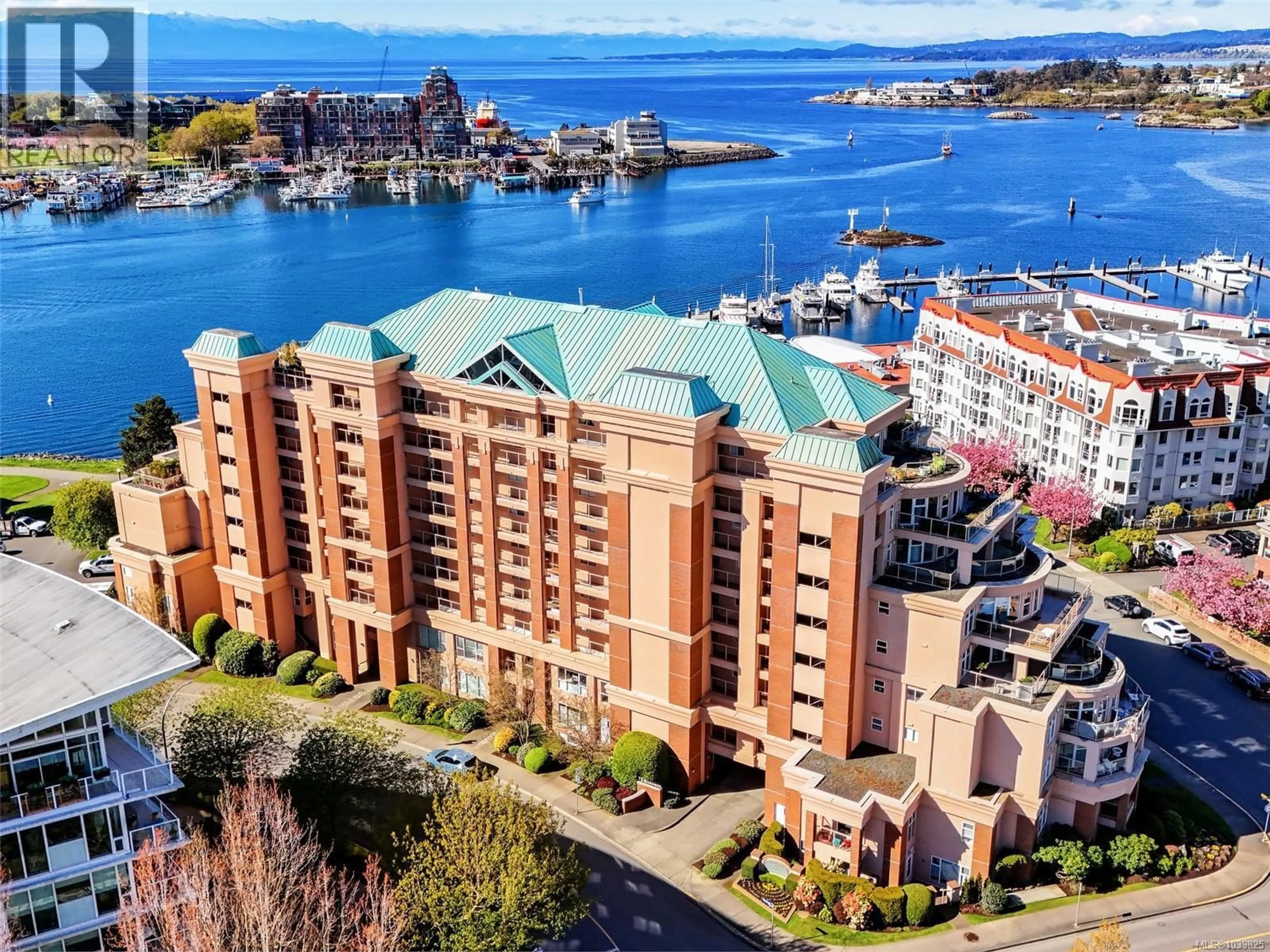 A pic from outside/outdoor area/front of a property/back of a property/a pic from drone, water/lake/river/ocean view for 104 - 75 SONGHEES ROAD, Victoria British Columbia V9A7M5