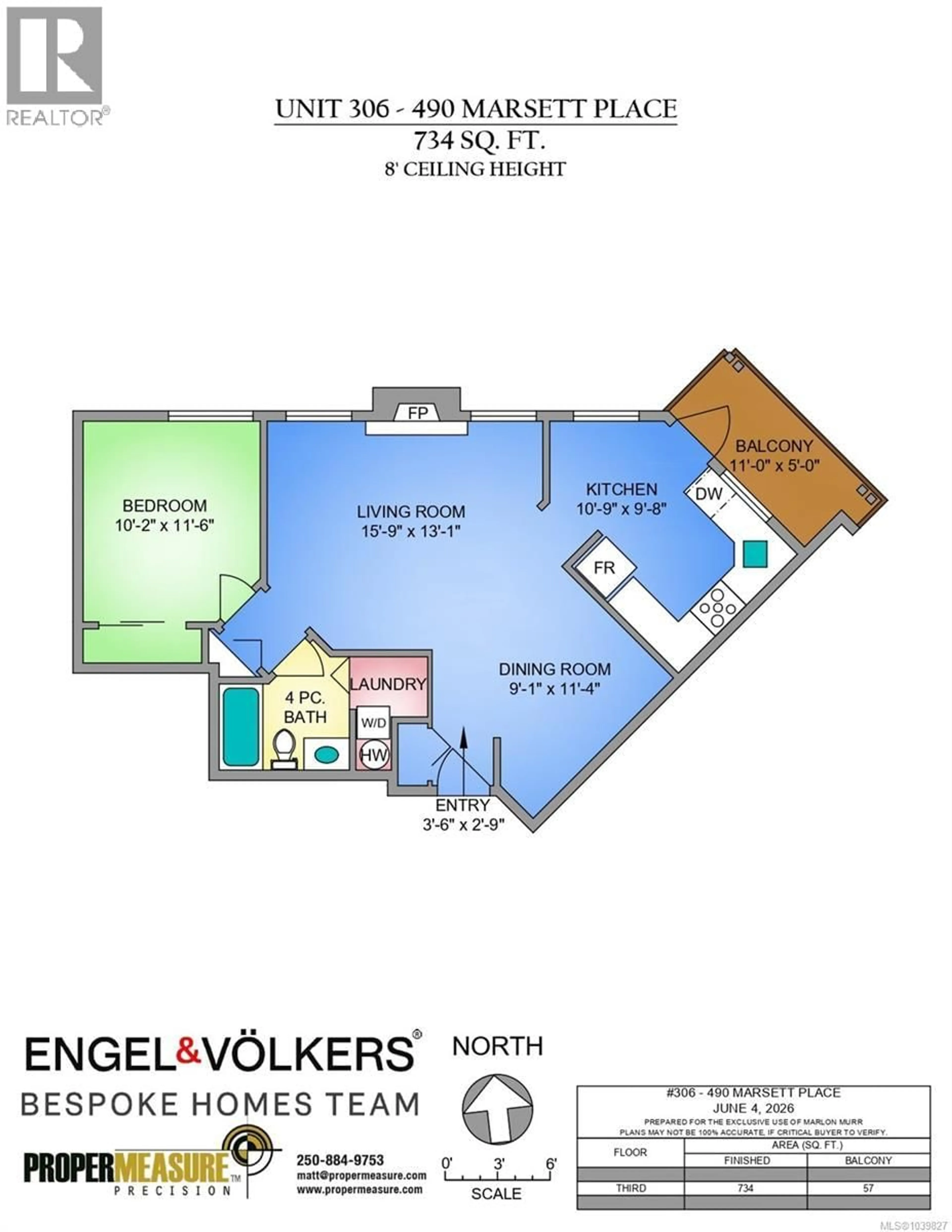 Floor plan for 306 - 490 MARSETT PLACE, Saanich British Columbia V8Z7G1