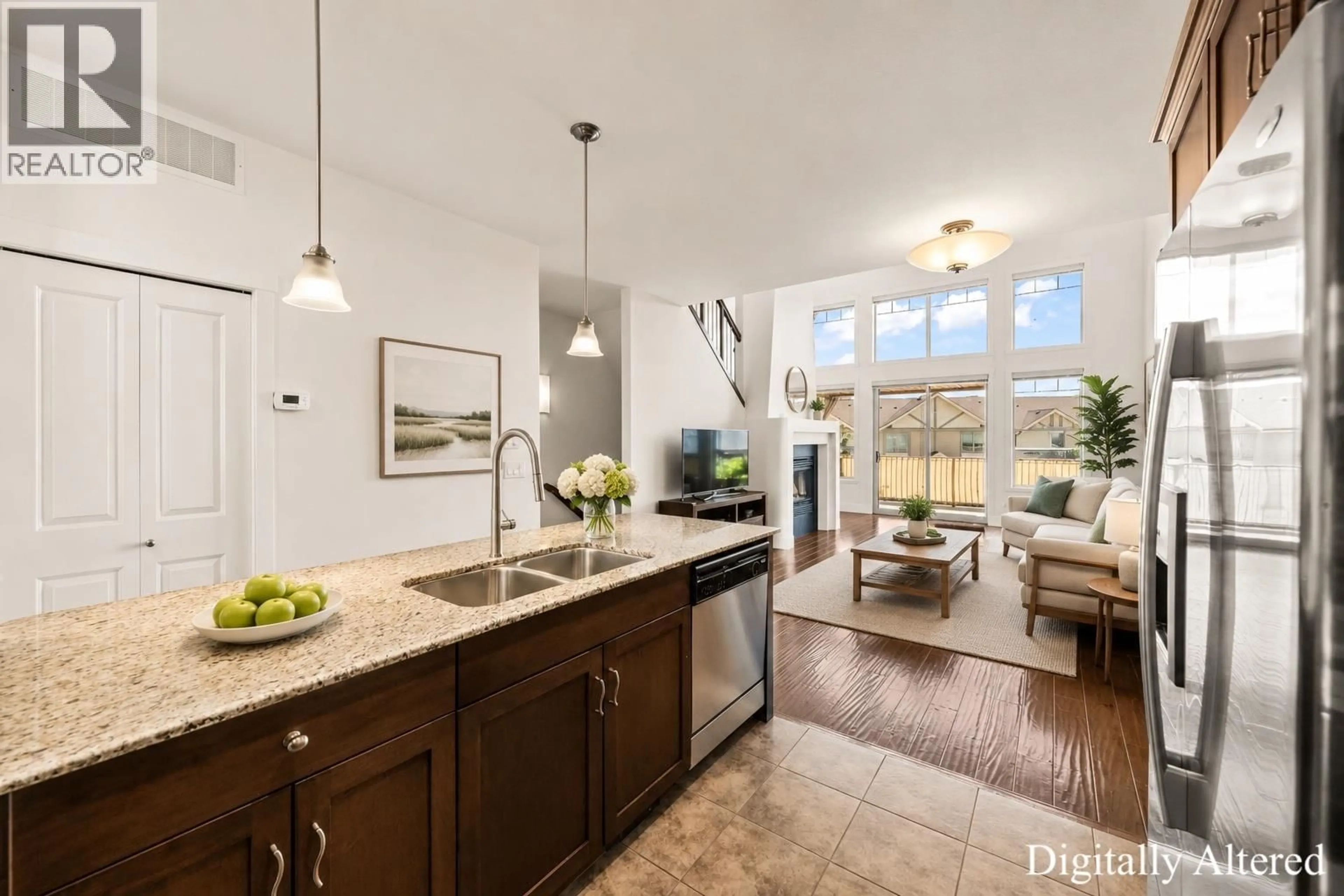 Open concept kitchen, ceramic/tile floor for 5 - 3359 COUGAR ROAD, West Kelowna British Columbia V4T3G1