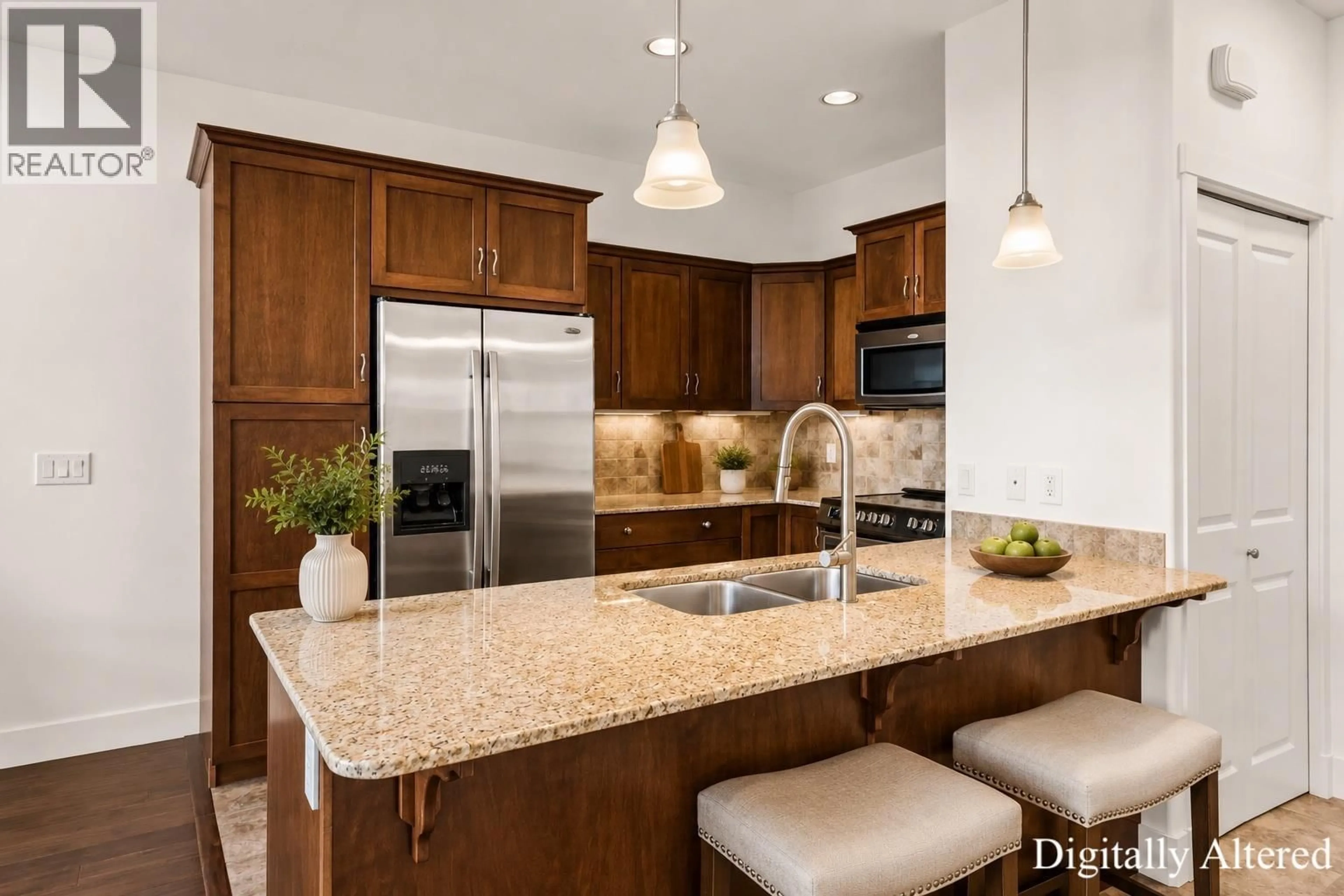 Open concept kitchen, ceramic/tile floor for 5 - 3359 COUGAR ROAD, West Kelowna British Columbia V4T3G1