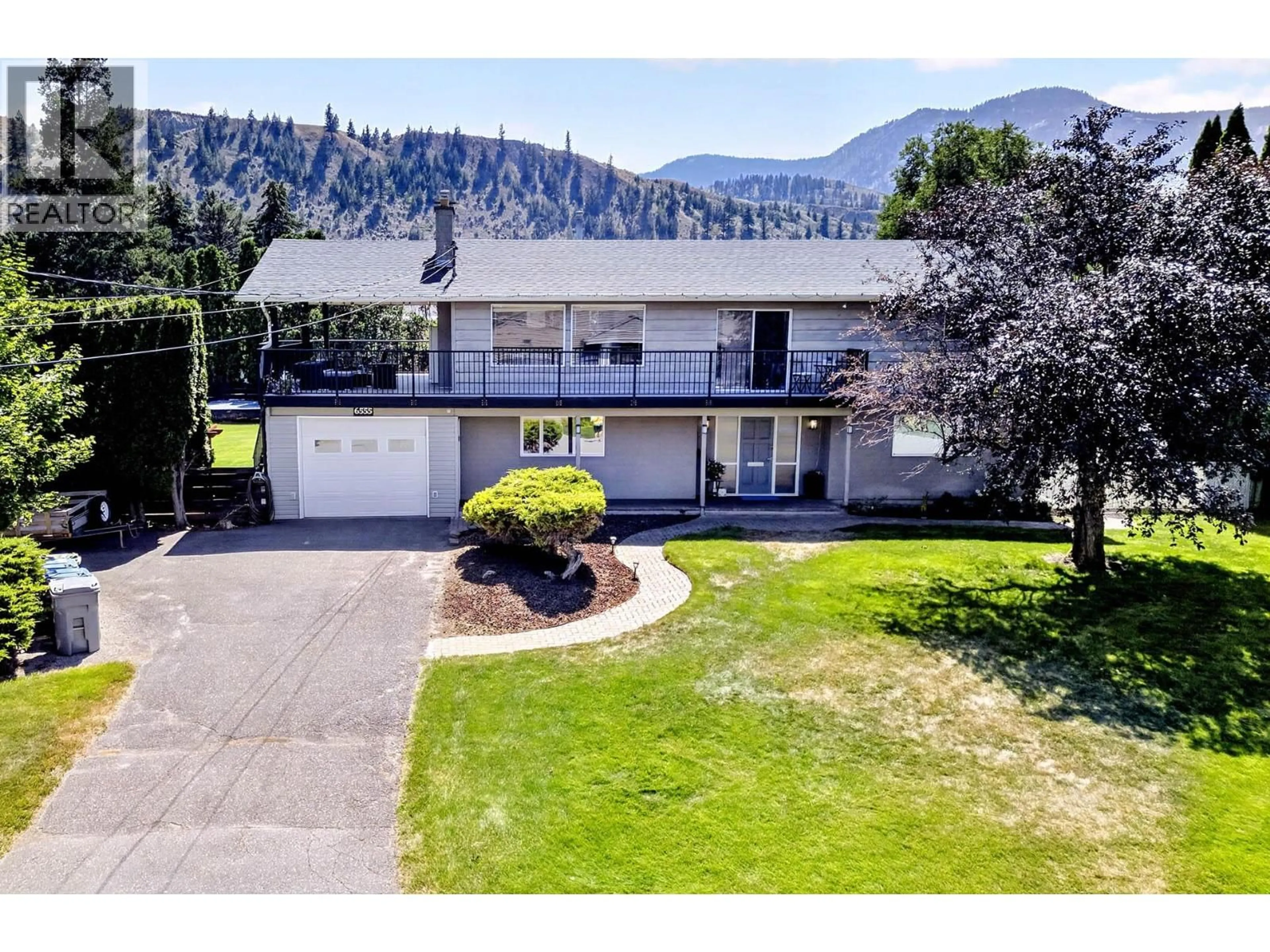 A pic from outside/outdoor area/front of a property/back of a property/a pic from drone, mountain view for 6555 CHUKAR DRIVE, Kamloops British Columbia V2C4T9