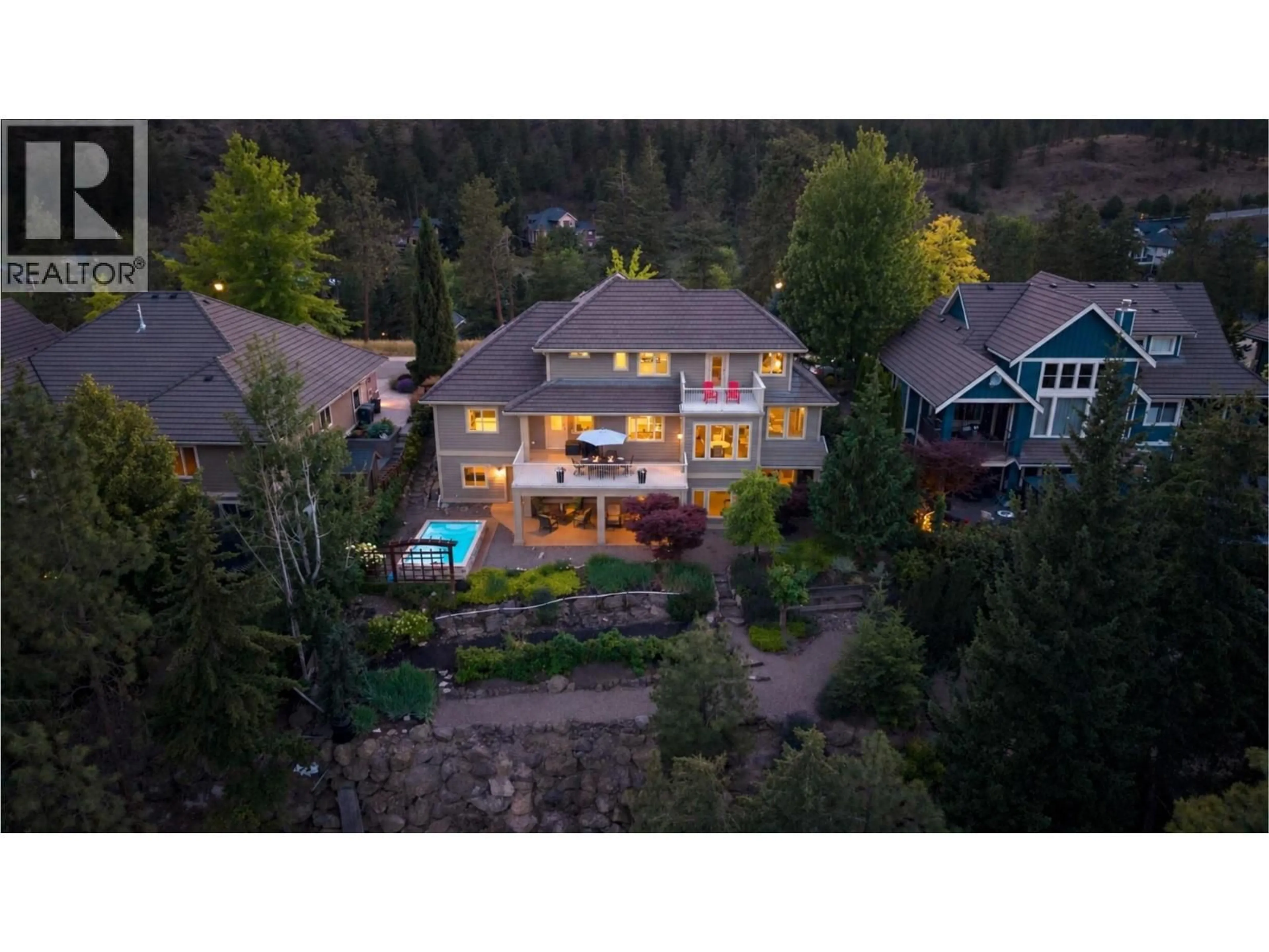 A pic from outside/outdoor area/front of a property/back of a property/a pic from drone, mountain view for 471 LONG RIDGE DRIVE, Kelowna British Columbia V1V2R9
