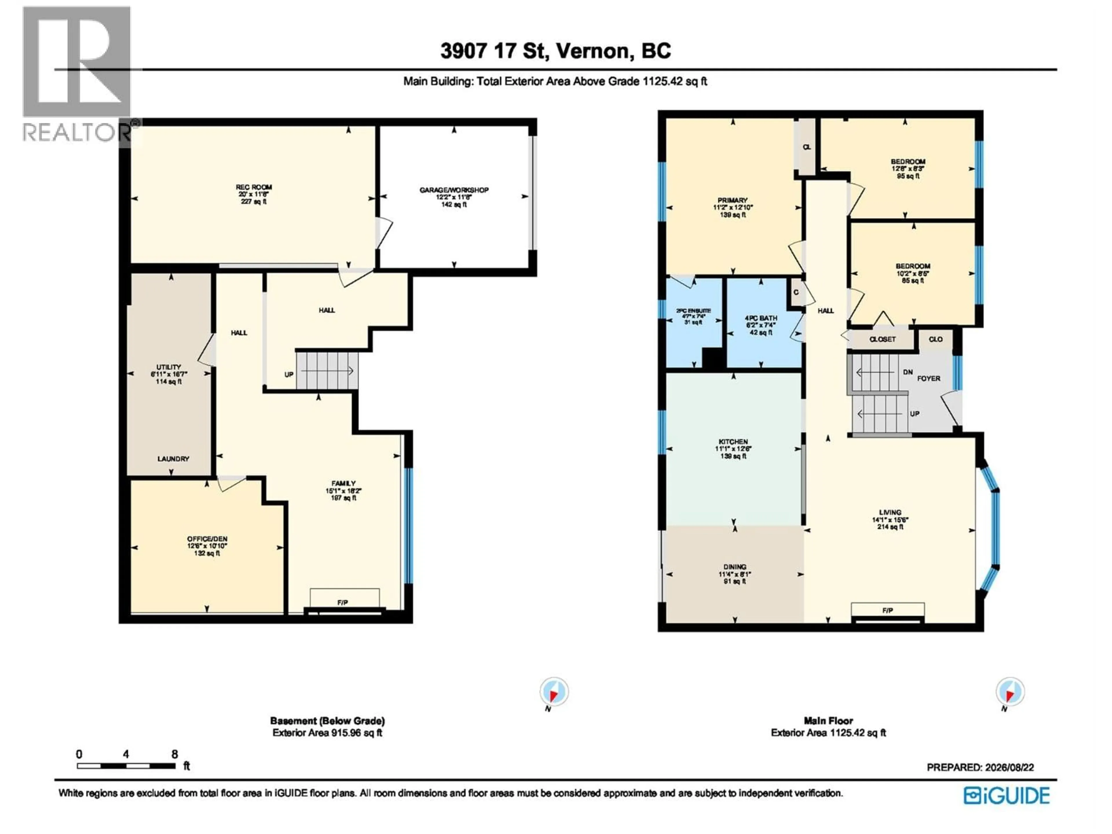 Floor plan for 3907 17 STREET, Vernon British Columbia V1T7N7