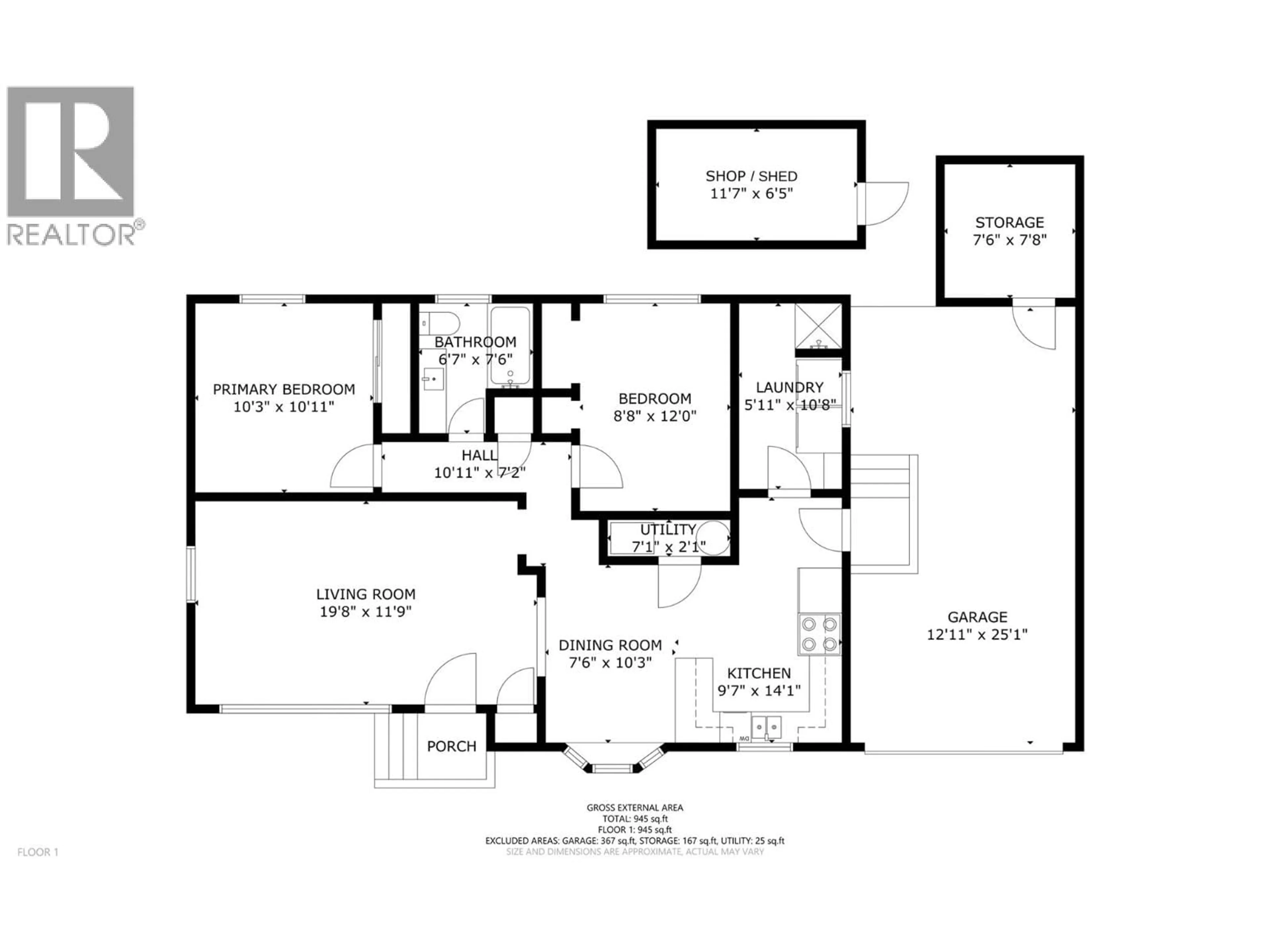 Floor plan for 1007 GEORGE STREET, Enderby British Columbia V0E1V0