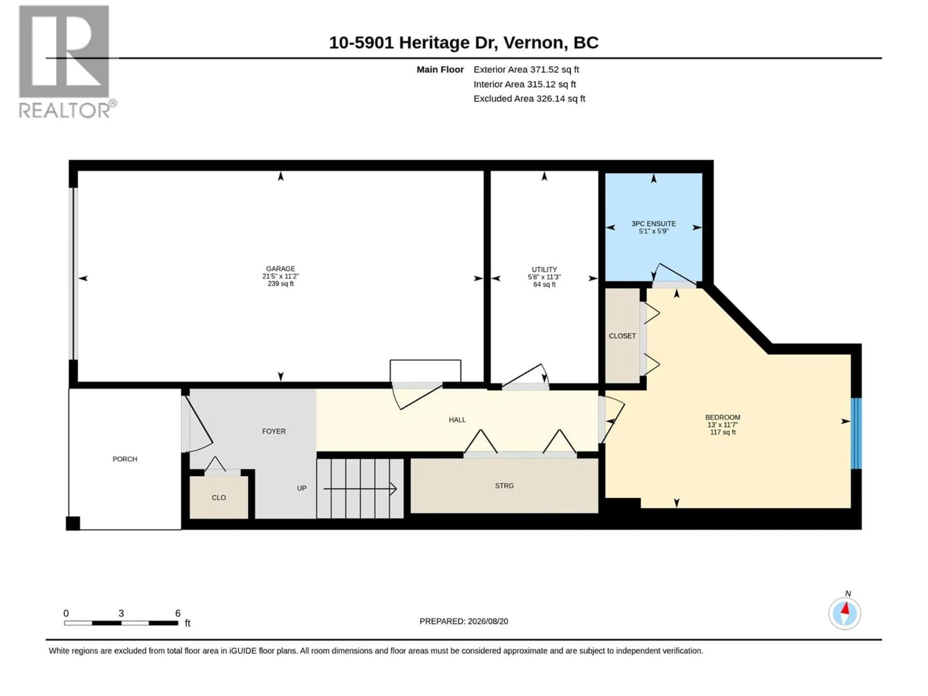 Floor plan for 10 - 5901 HERITAGE DRIVE, Vernon British Columbia V1H1Z5