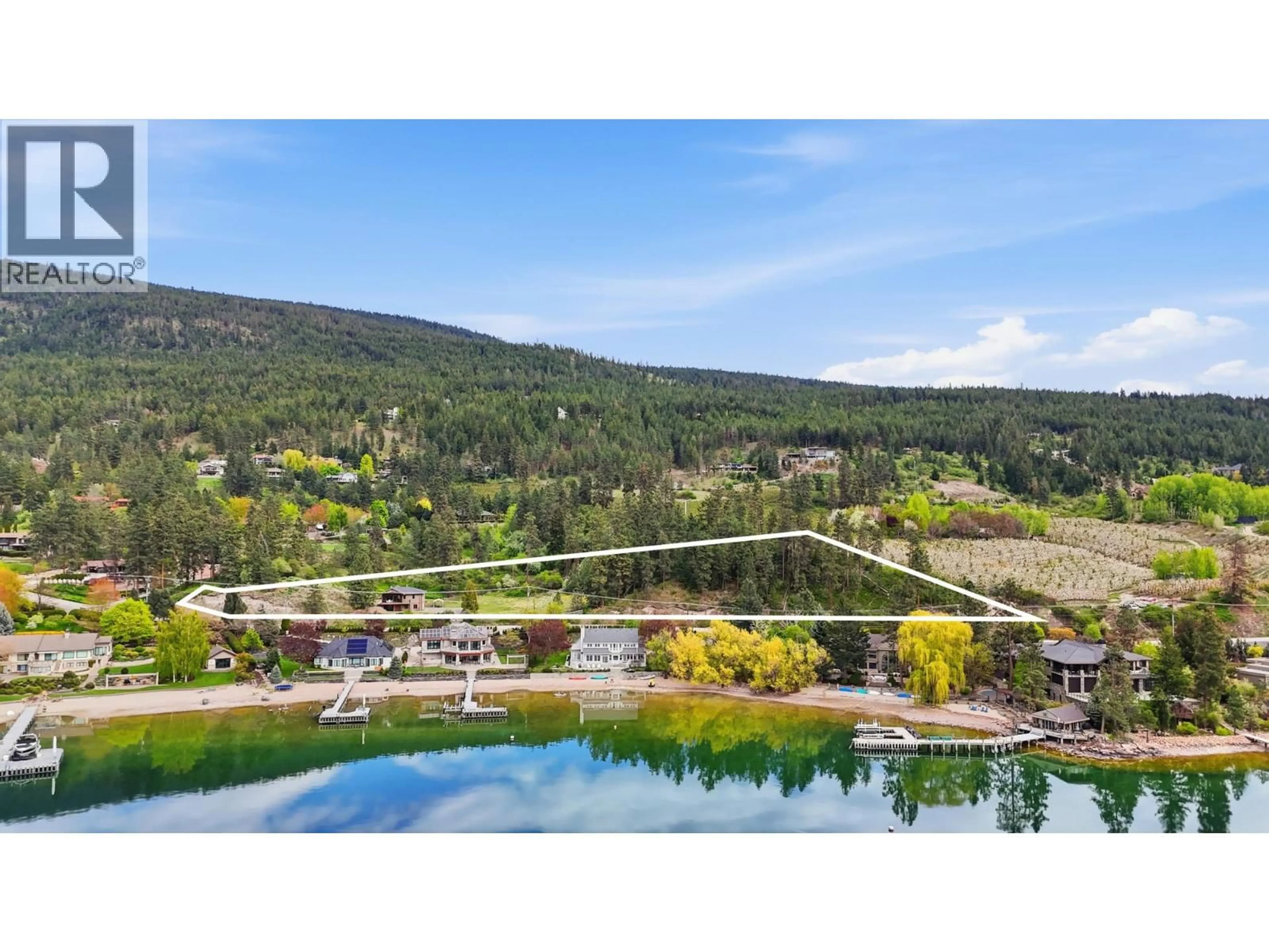 A pic from outside/outdoor area/front of a property/back of a property/a pic from drone, water/lake/river/ocean view for 16475 CARRS LANDING ROAD, Lake Country British Columbia V4V1C3