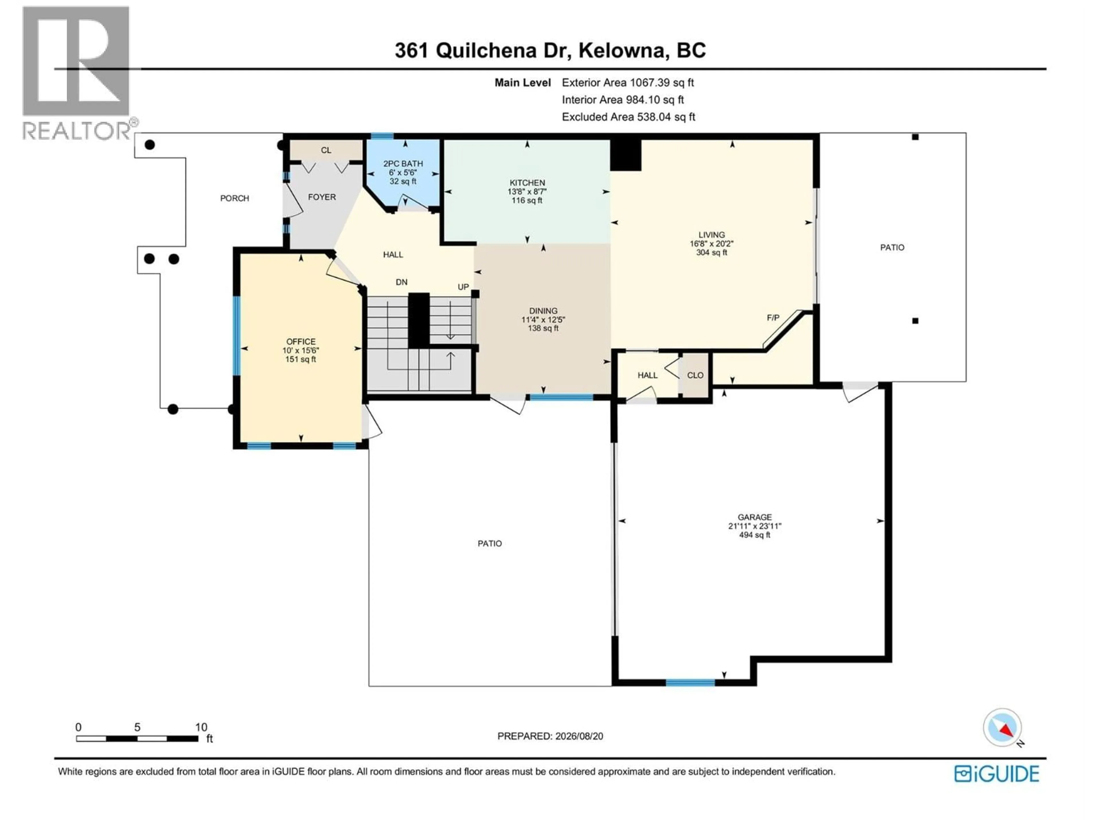 Floor plan for 361 QUILCHENA DRIVE, Kelowna British Columbia V1W4W4