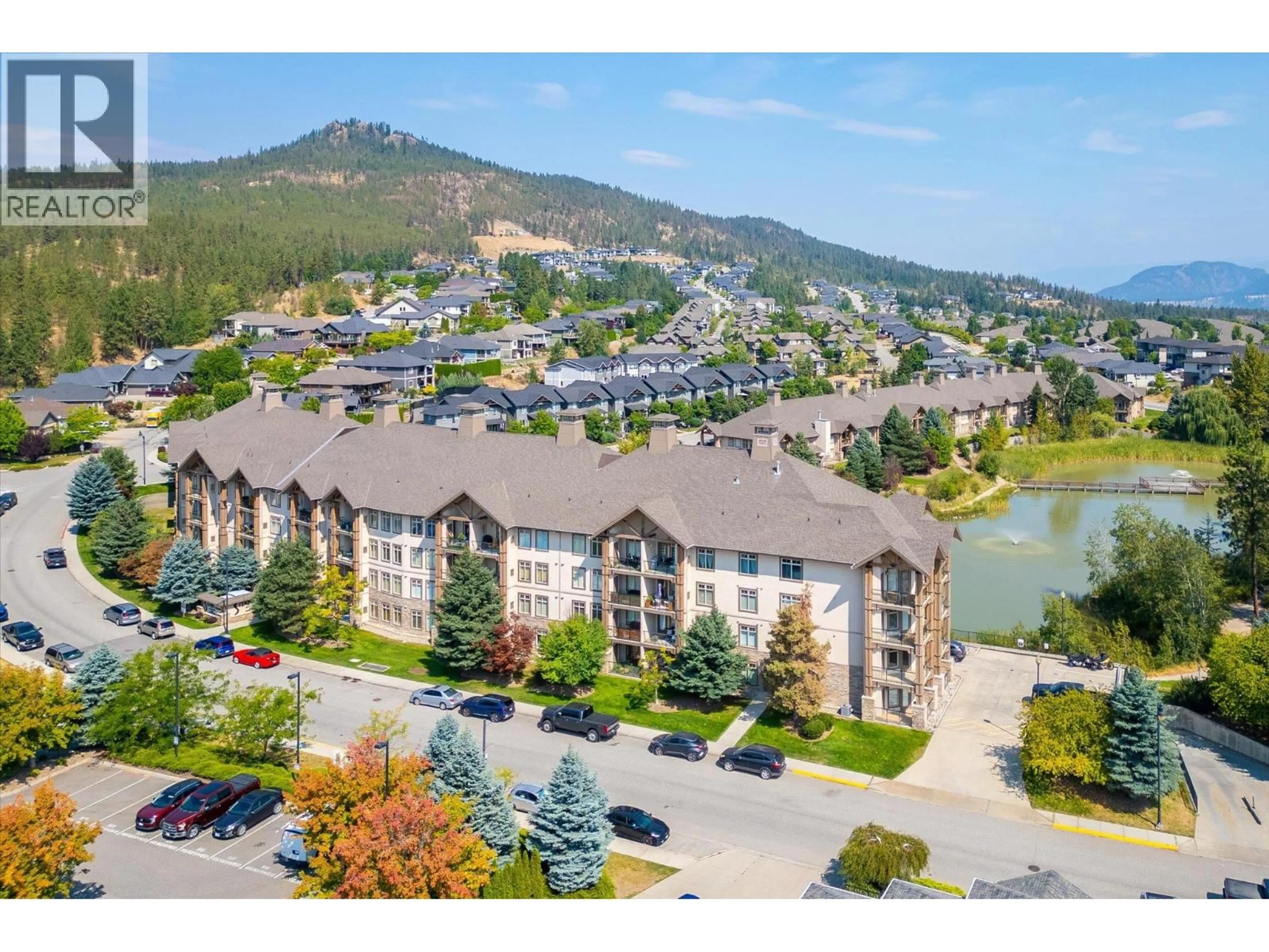 A pic from outside/outdoor area/front of a property/back of a property/a pic from drone, mountain view for 318 - 2551 SHORELINE DRIVE, Lake Country British Columbia V4V2P2