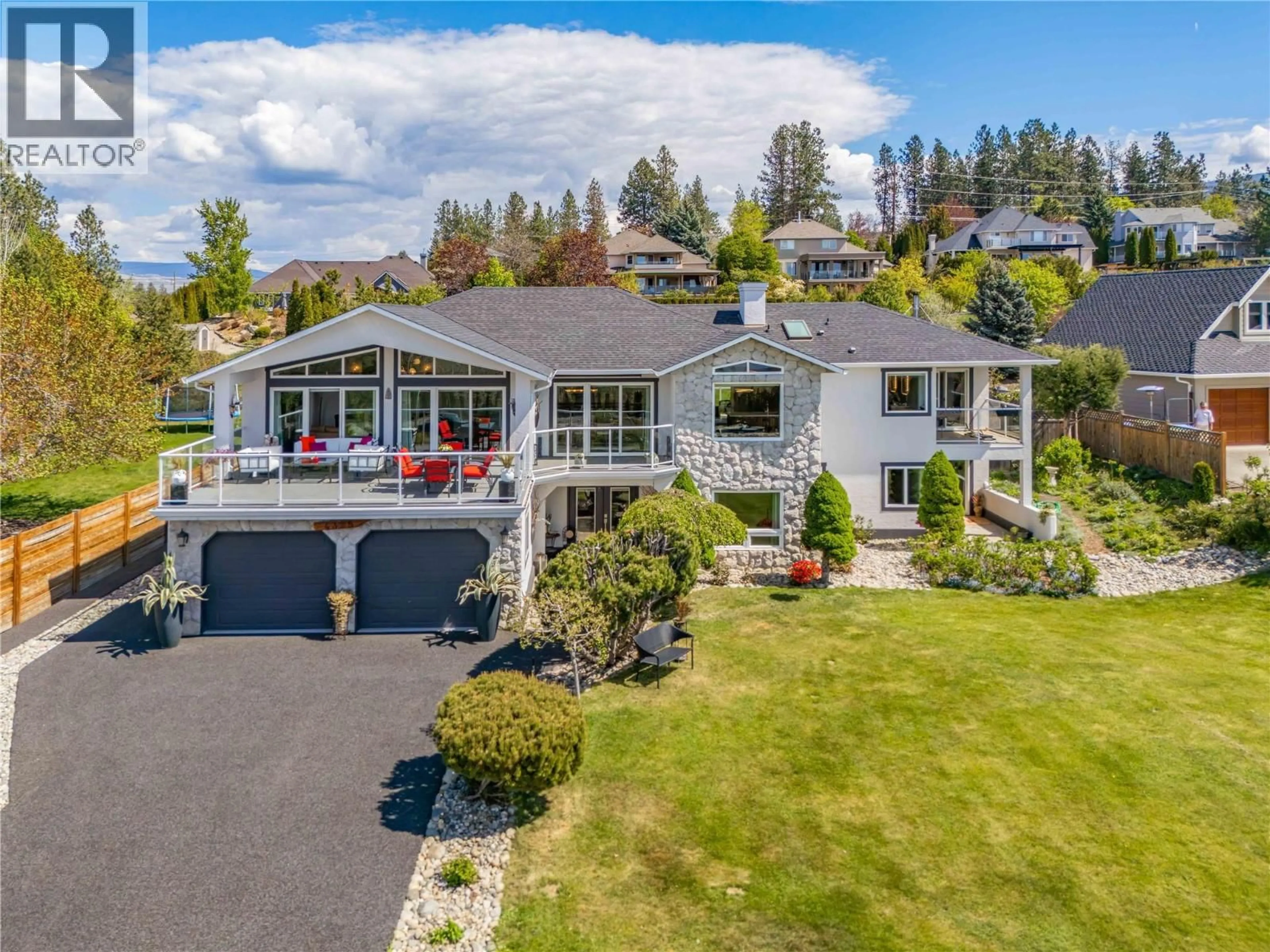 A pic from outside/outdoor area/front of a property/back of a property/a pic from drone, unknown for 4325 TAKLA ROAD, Kelowna British Columbia V1W3C4