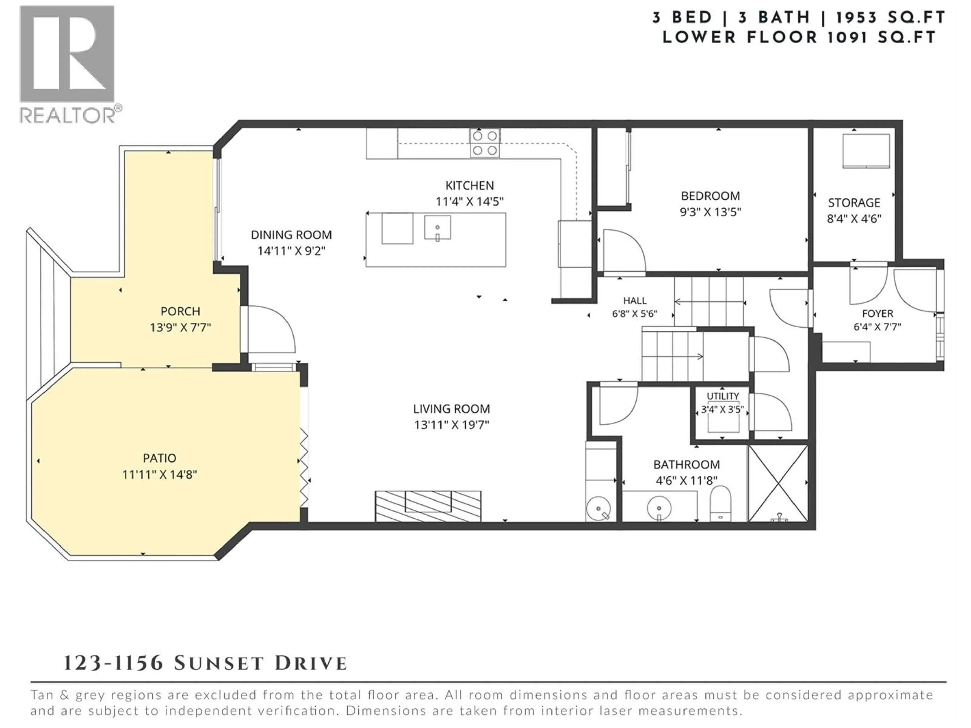 Floor plan for 123 - 1156 SUNSET DRIVE, Kelowna British Columbia V1Y9R7