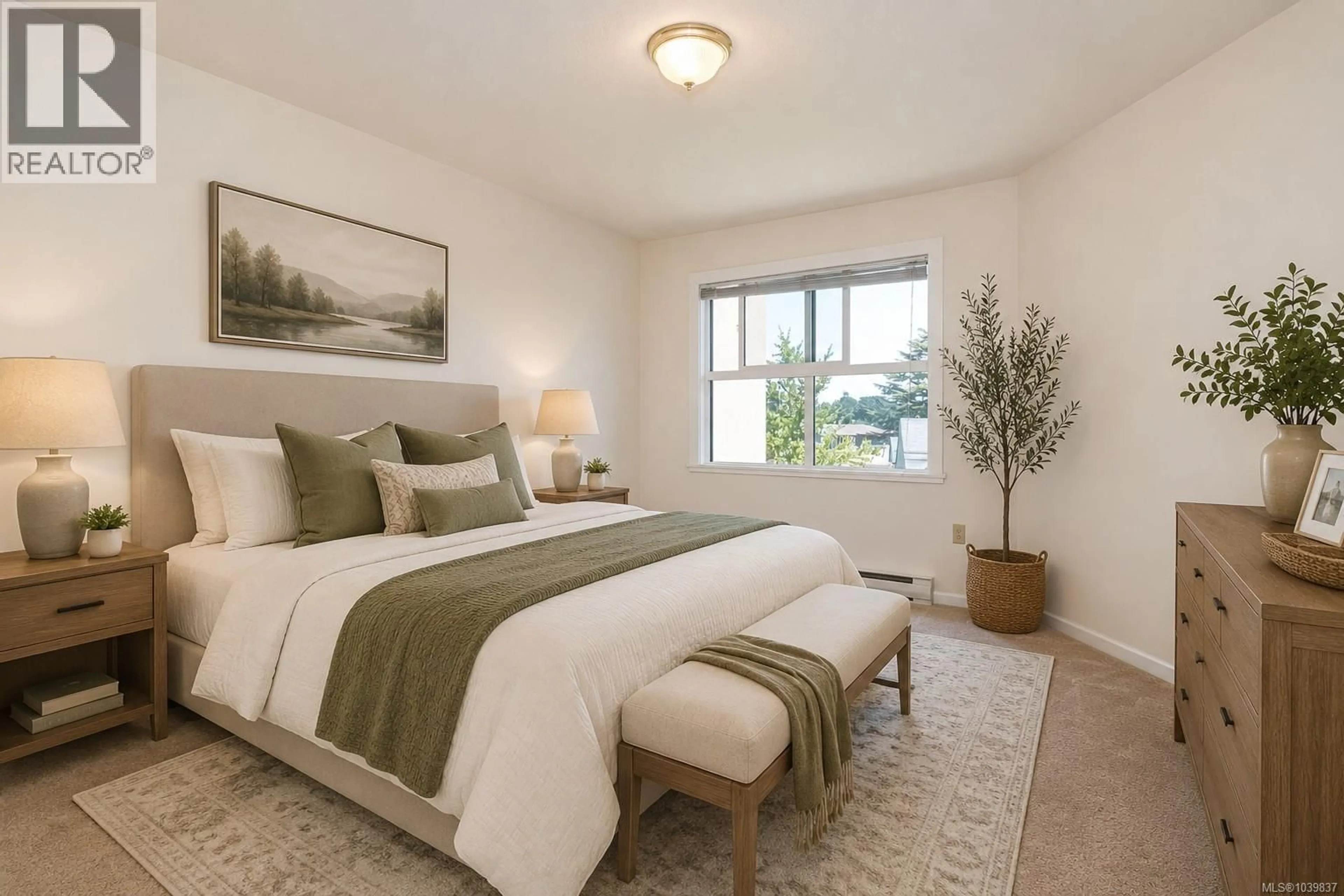 Bedroom with bed, carpet floor for 326 - 3969 SHELBOURNE STREET, Saanich British Columbia V8N6J5