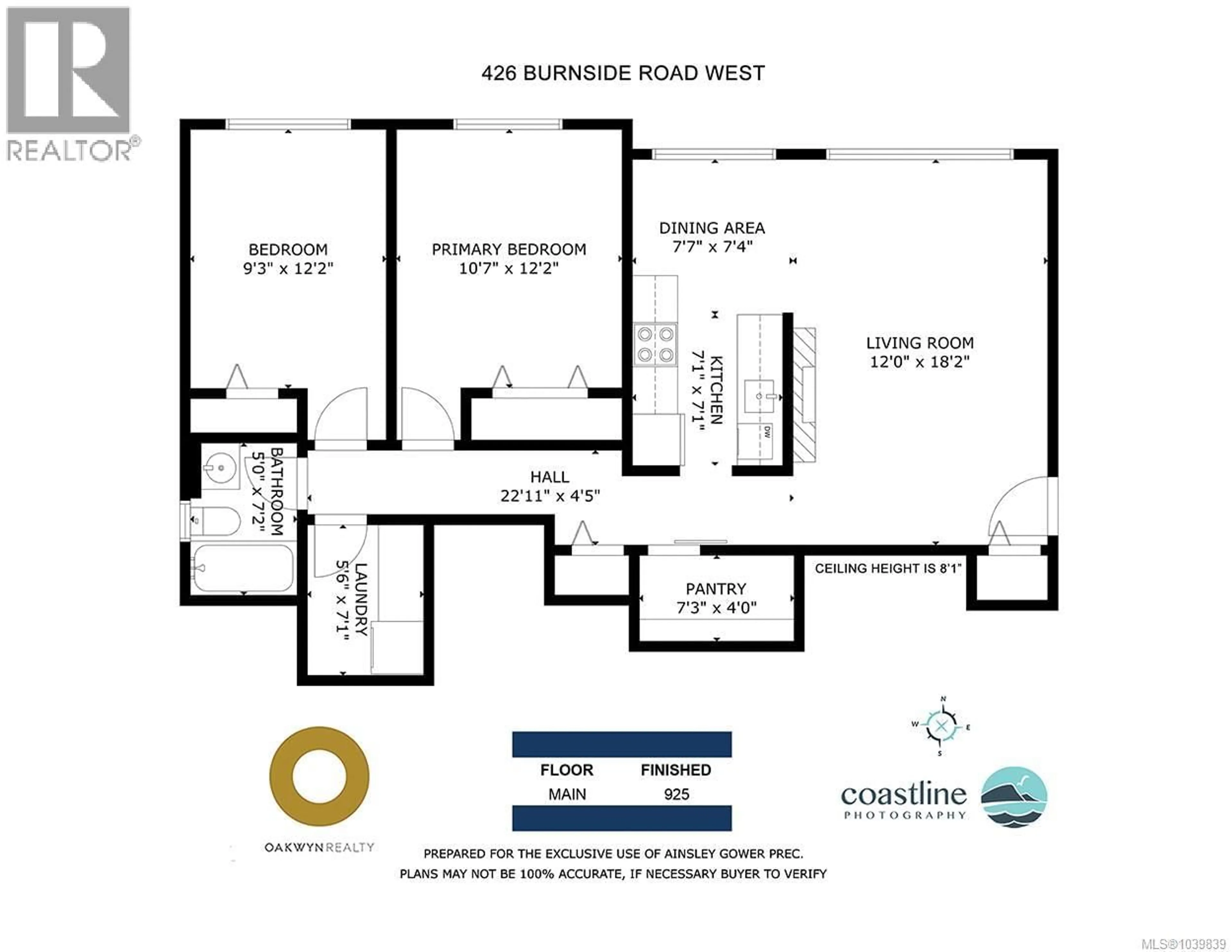 Floor plan for 426 BURNSIDE ROAD WEST, Saanich British Columbia V3N1H1