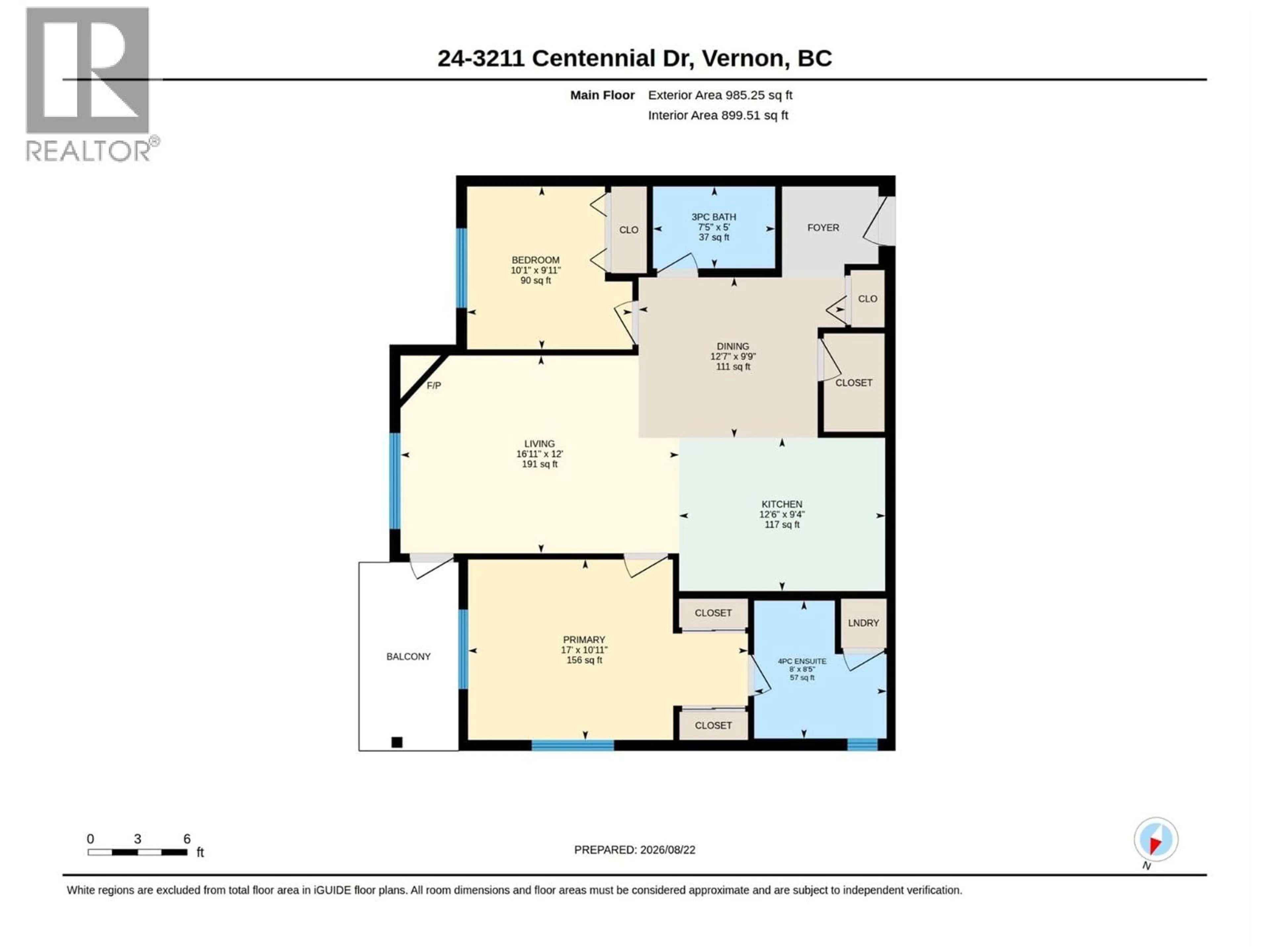 Floor plan for 24 - 3211 CENTENNIAL DRIVE, Vernon British Columbia V1T2T8