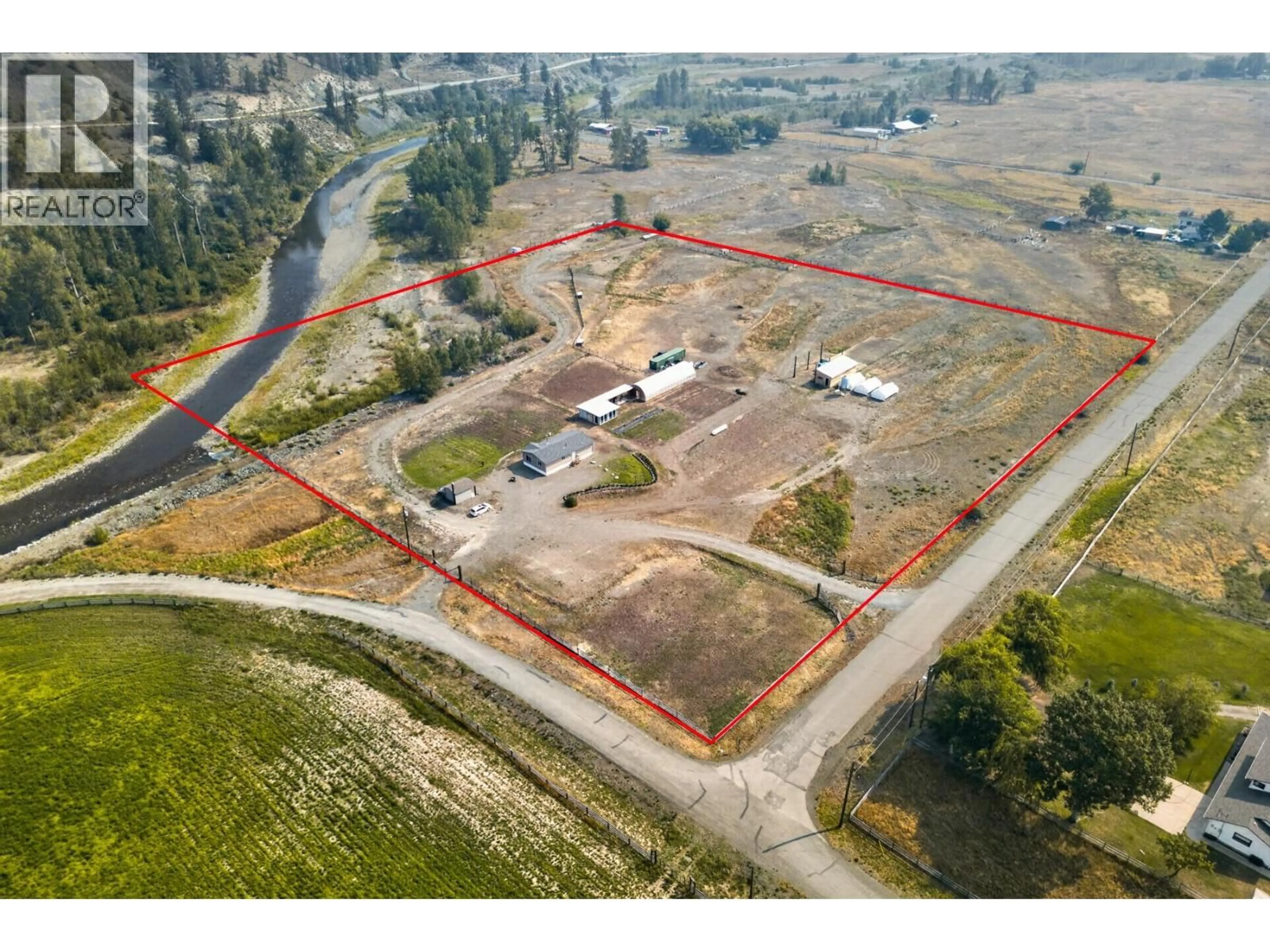 A pic from outside/outdoor area/front of a property/back of a property/a pic from drone, building for 1889 NICOLLS ROAD, Merritt British Columbia V1K1N7