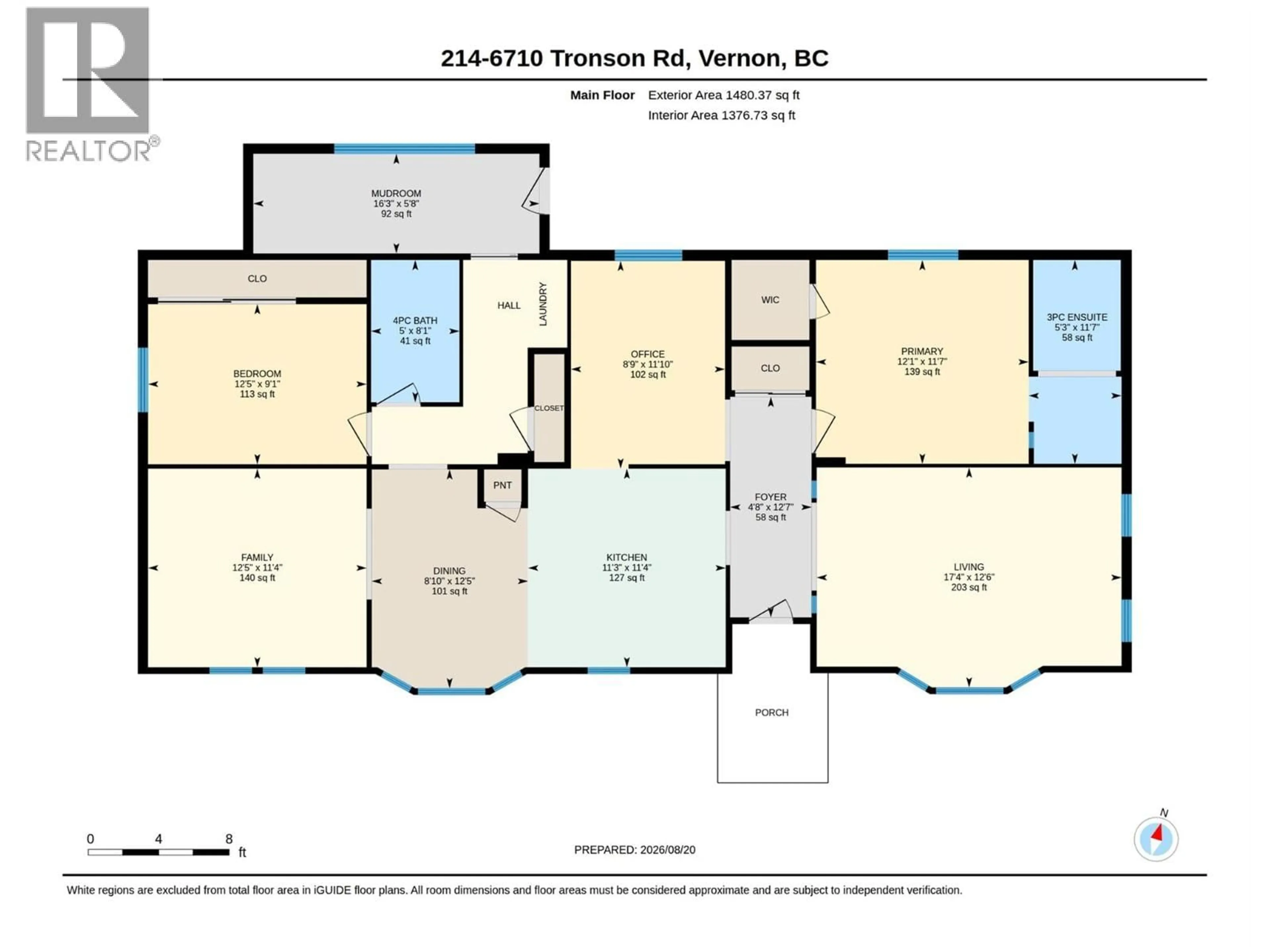 Floor plan for #214 - 6710 TRONSON ROAD OTHER, Vernon British Columbia V1H1X6
