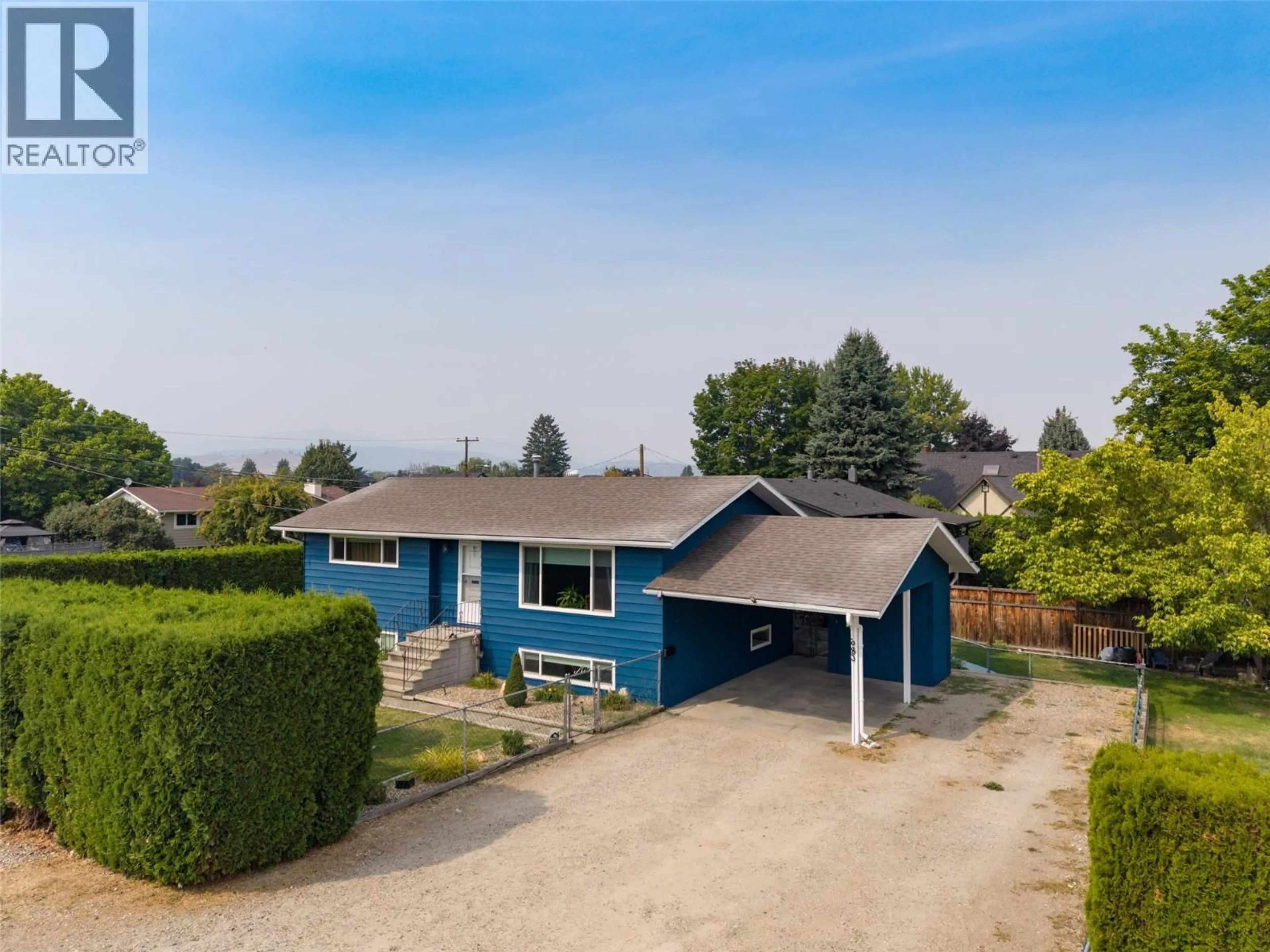 A pic from outside/outdoor area/front of a property/back of a property/a pic from drone, street for 680 MYRON ROAD, Kelowna British Columbia V1X5K2