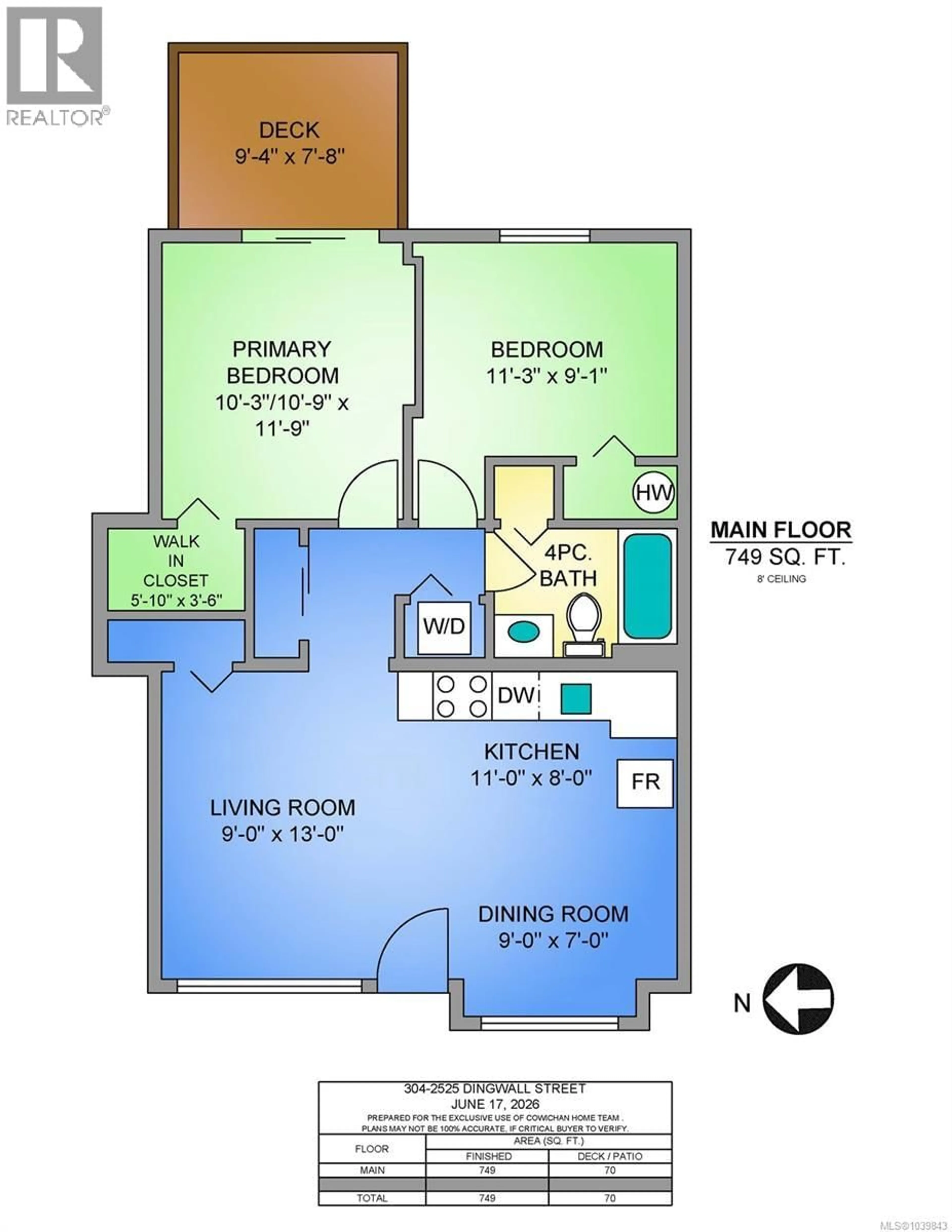 Floor plan for 304 - 2525 DINGWALL STREET, Duncan British Columbia V9L2Y8