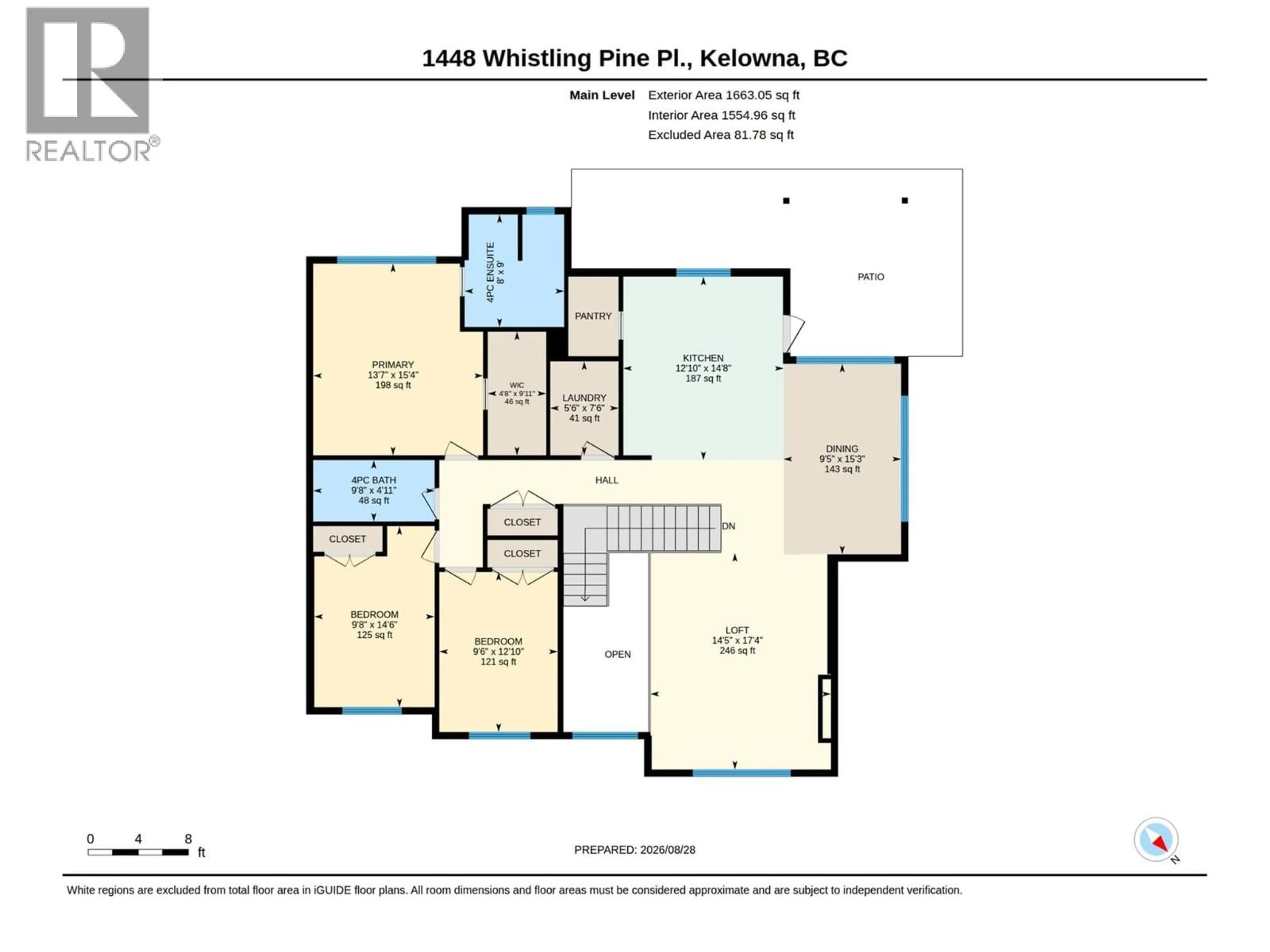 Floor plan for 1448 WHISTLING PINE PLACE, Kelowna British Columbia V1V1H1
