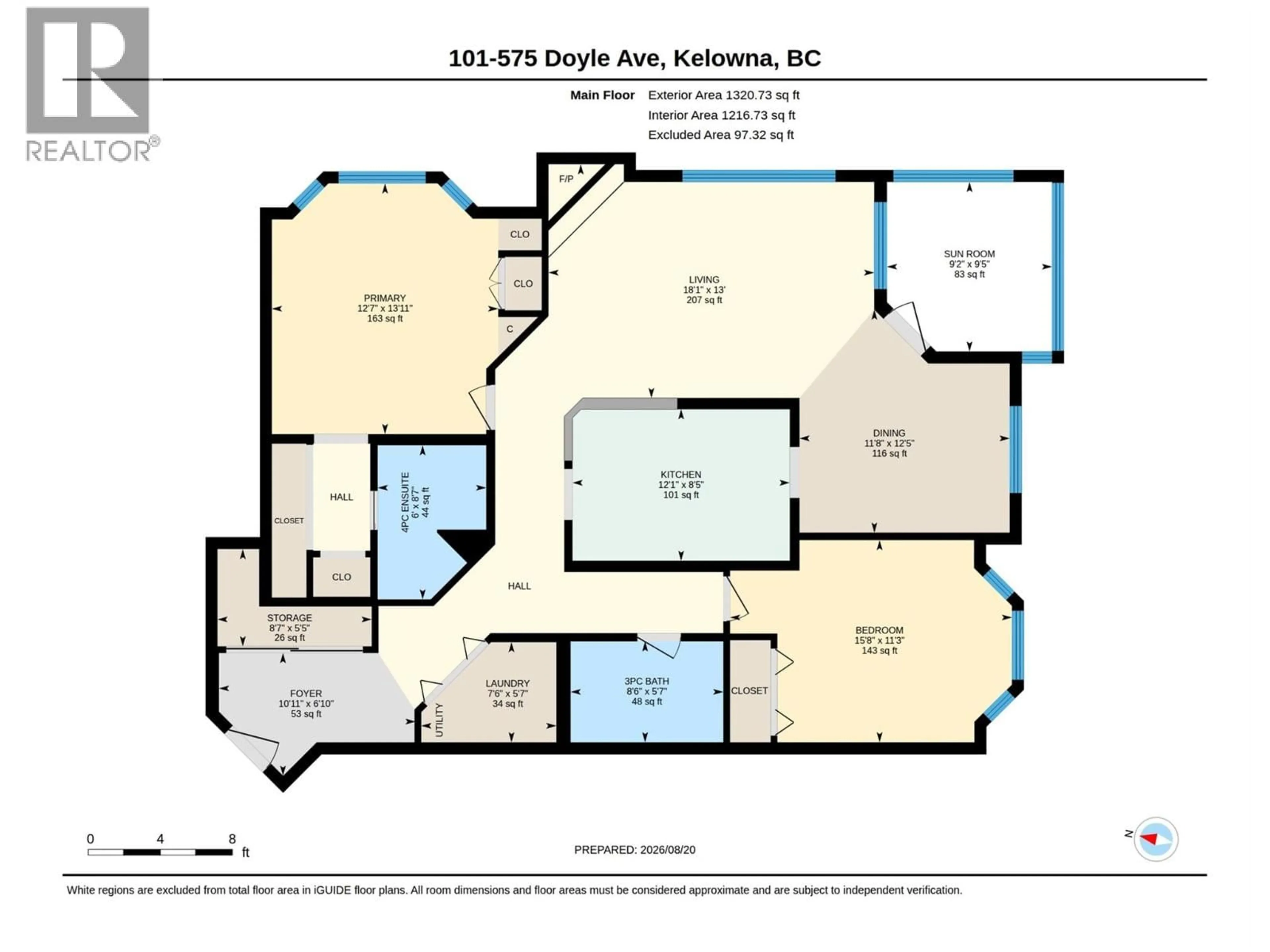 Floor plan for 101 - 575 DOYLE AVENUE, Kelowna British Columbia V1Y9N2
