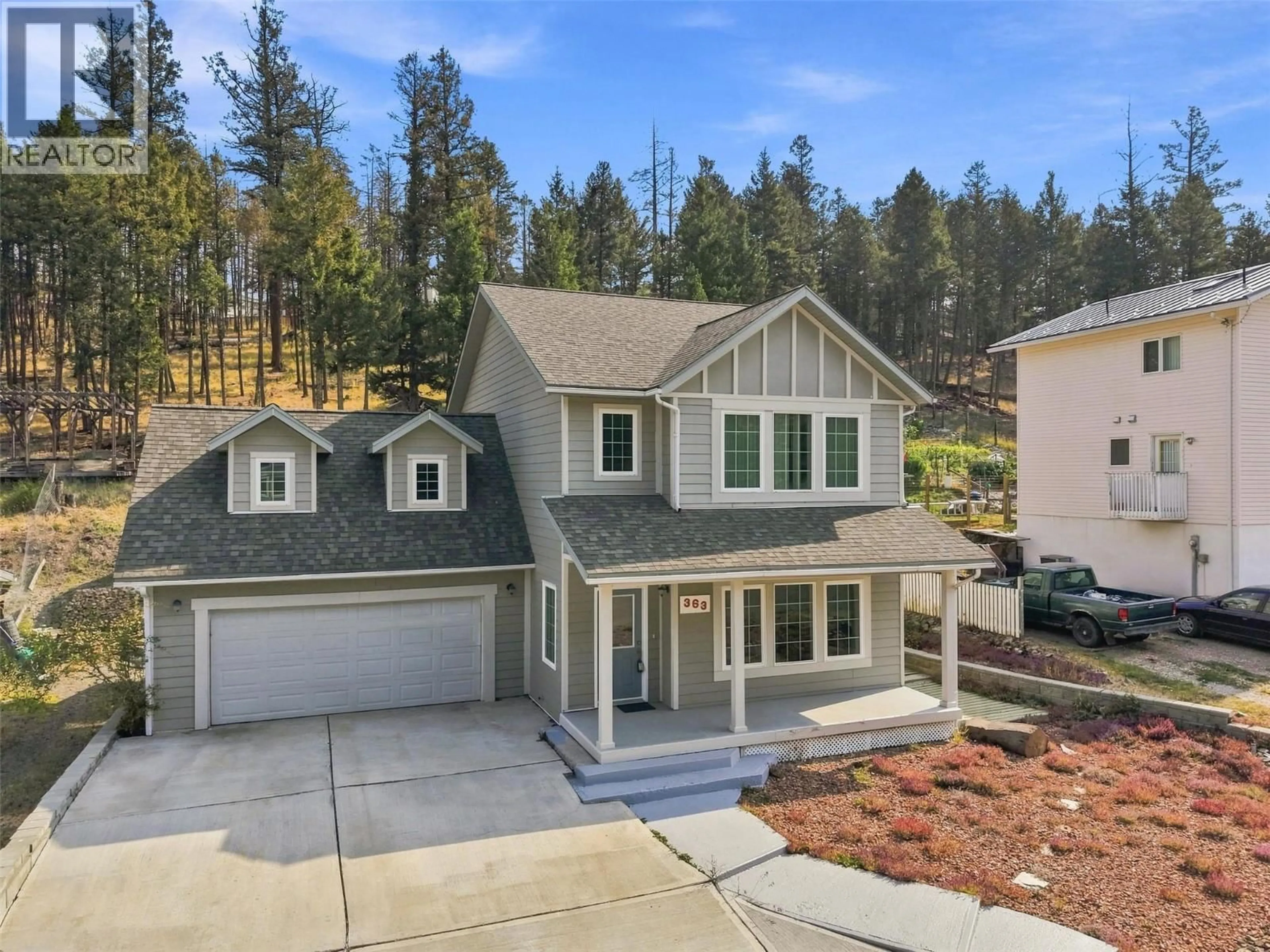 A pic from outside/outdoor area/front of a property/back of a property/a pic from drone, unknown for 363 POPLAR DRIVE, Logan Lake British Columbia V0K1W0