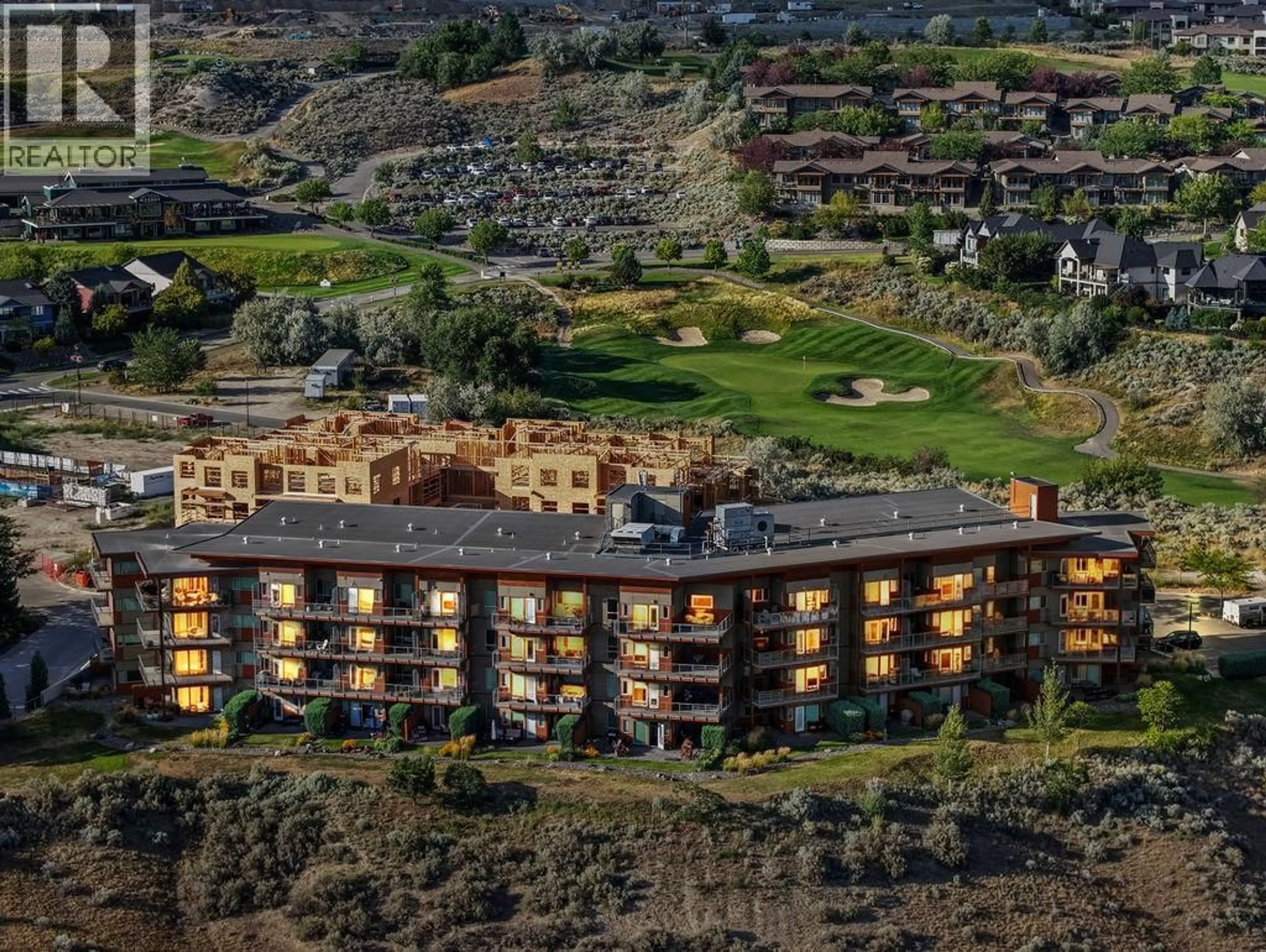 A pic from outside/outdoor area/front of a property/back of a property/a pic from drone, mountain view for 3411 - 1040 TALASA COURT, Kamloops British Columbia V2H0C4