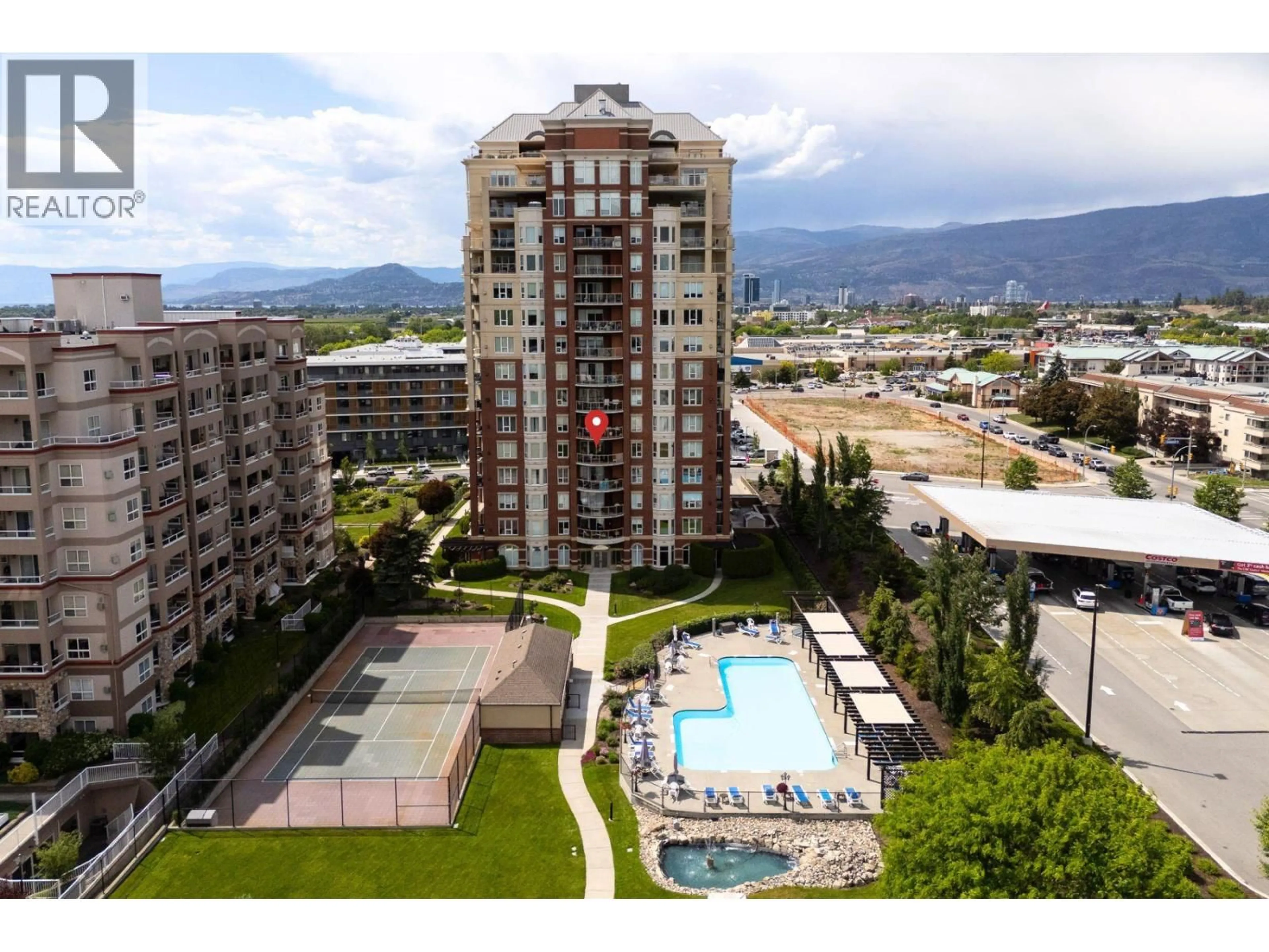 A pic from outside/outdoor area/front of a property/back of a property/a pic from drone, unknown for 502 - 1947 UNDERHILL STREET, Kelowna British Columbia V1X7K5