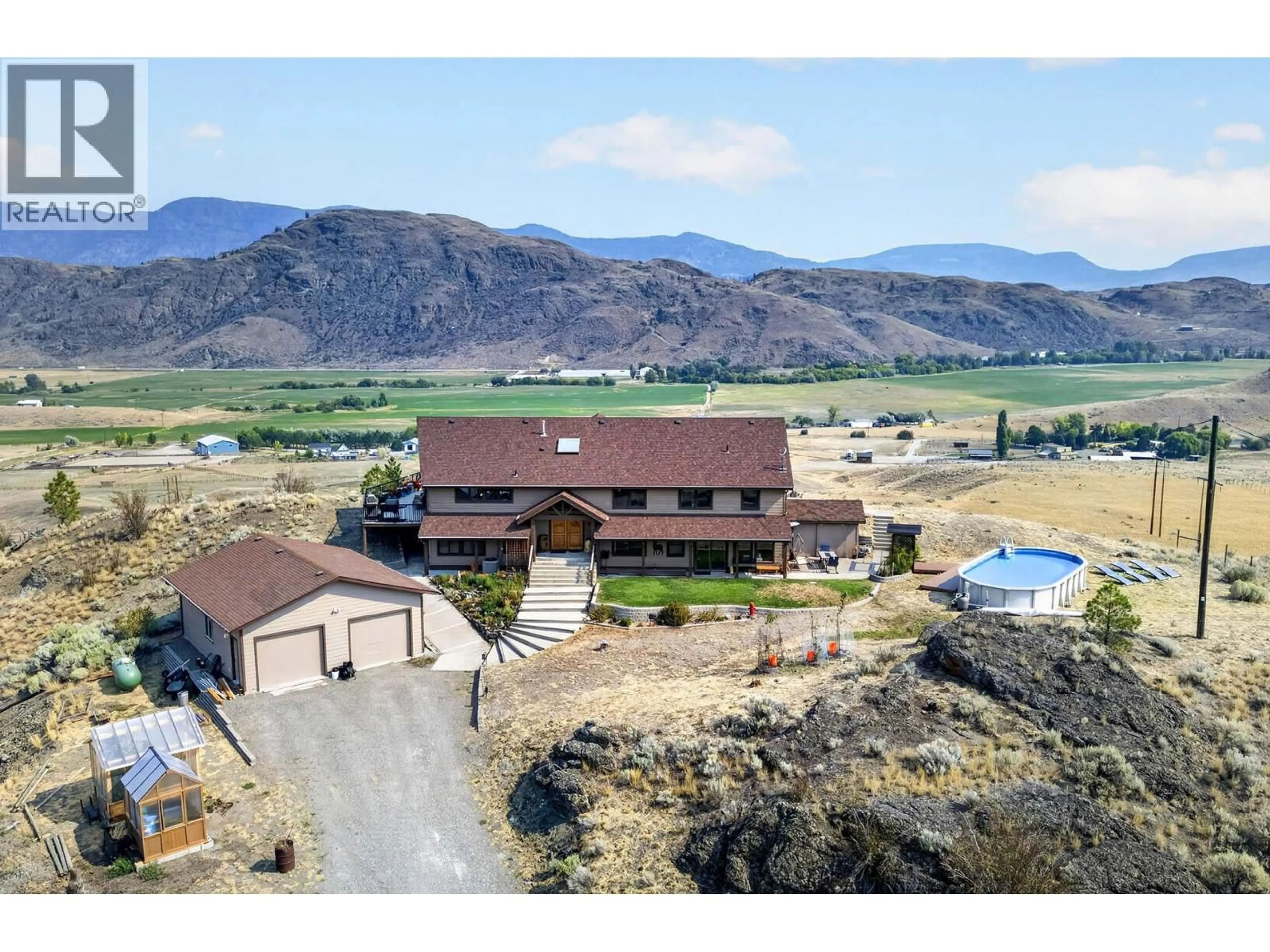 A pic from outside/outdoor area/front of a property/back of a property/a pic from drone, mountain view for 5769 BUCKHORN ROAD, Kamloops British Columbia V1S2A5