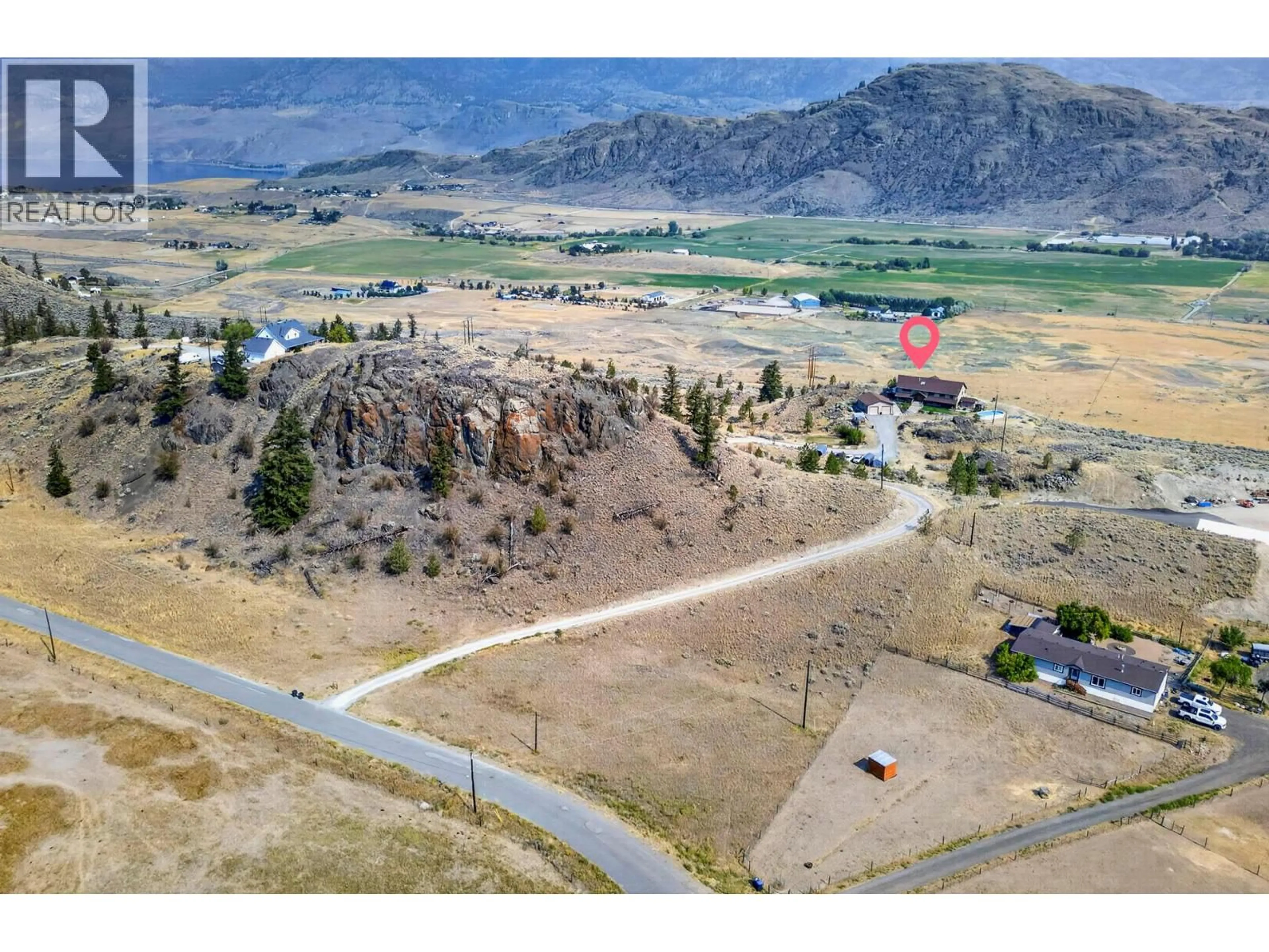 A pic from outside/outdoor area/front of a property/back of a property/a pic from drone, mountain view for 5769 BUCKHORN ROAD, Kamloops British Columbia V1S2A5