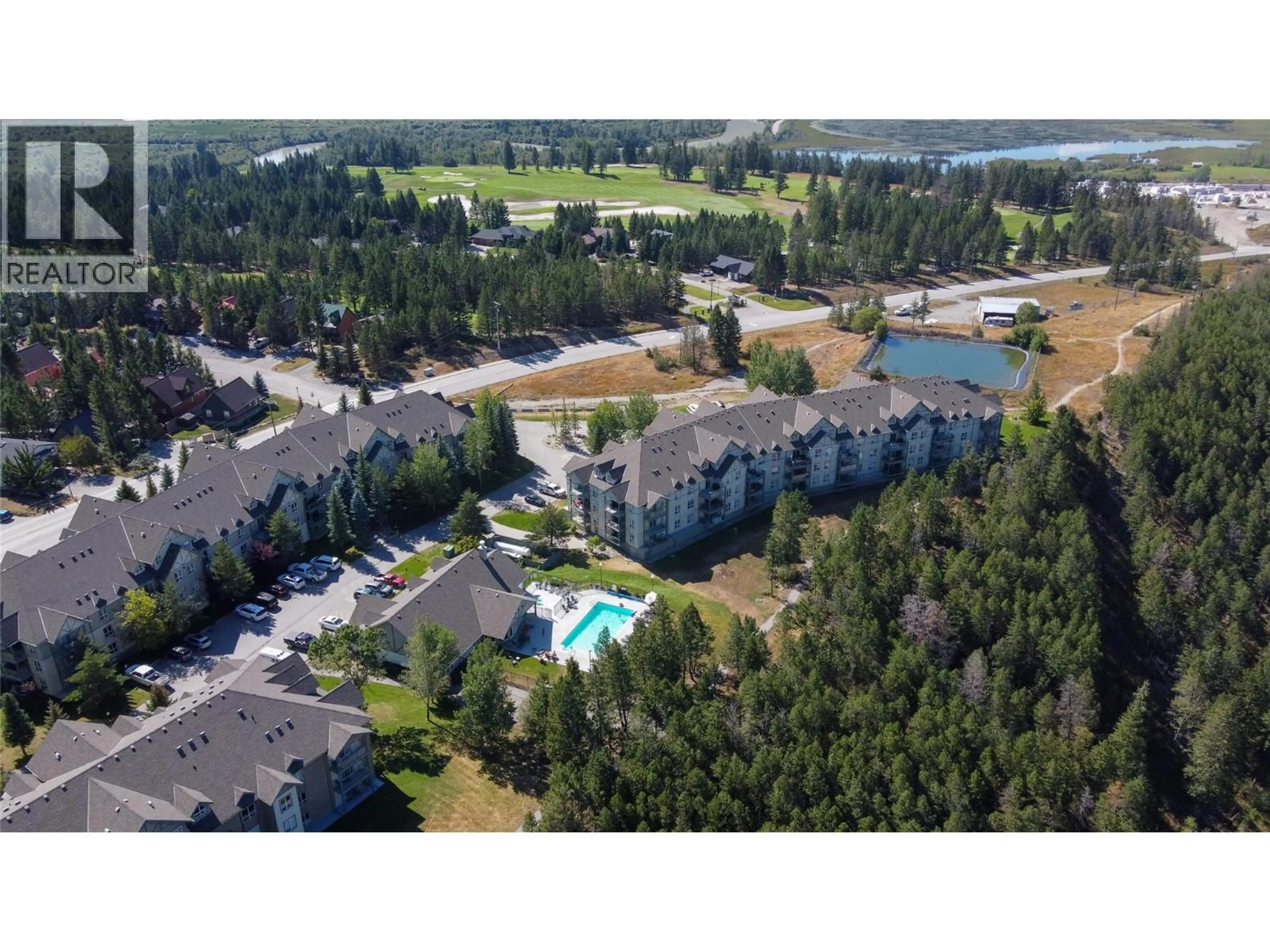 A pic from outside/outdoor area/front of a property/back of a property/a pic from drone, water/lake/river/ocean view for 213 - 4769 FORSTERS LANDING ROAD, Radium Hot Springs British Columbia V0A1M0
