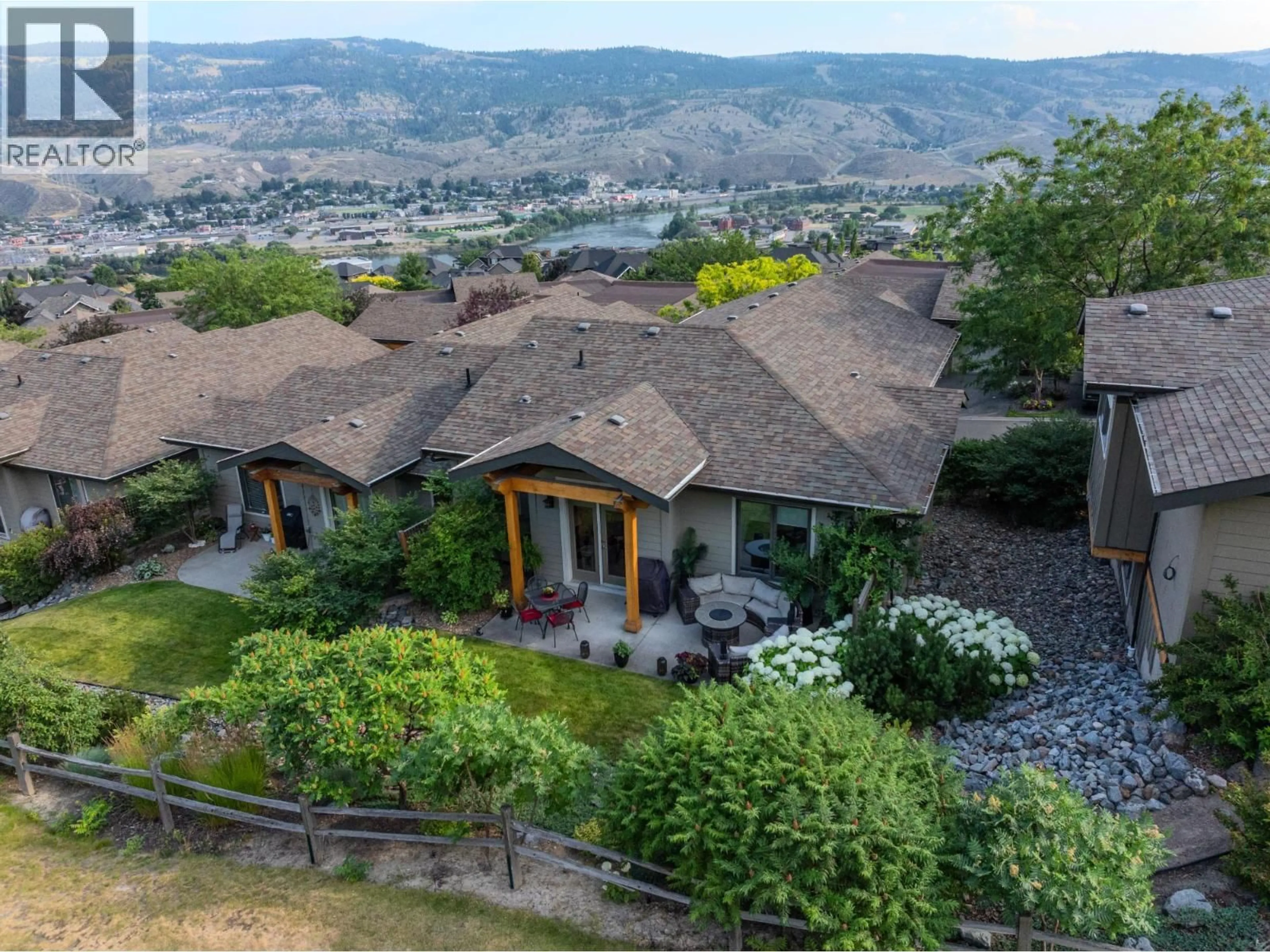 A pic from outside/outdoor area/front of a property/back of a property/a pic from drone, mountain view for 1542 GOLF RIDGE DRIVE, Kamloops British Columbia V2H0A5