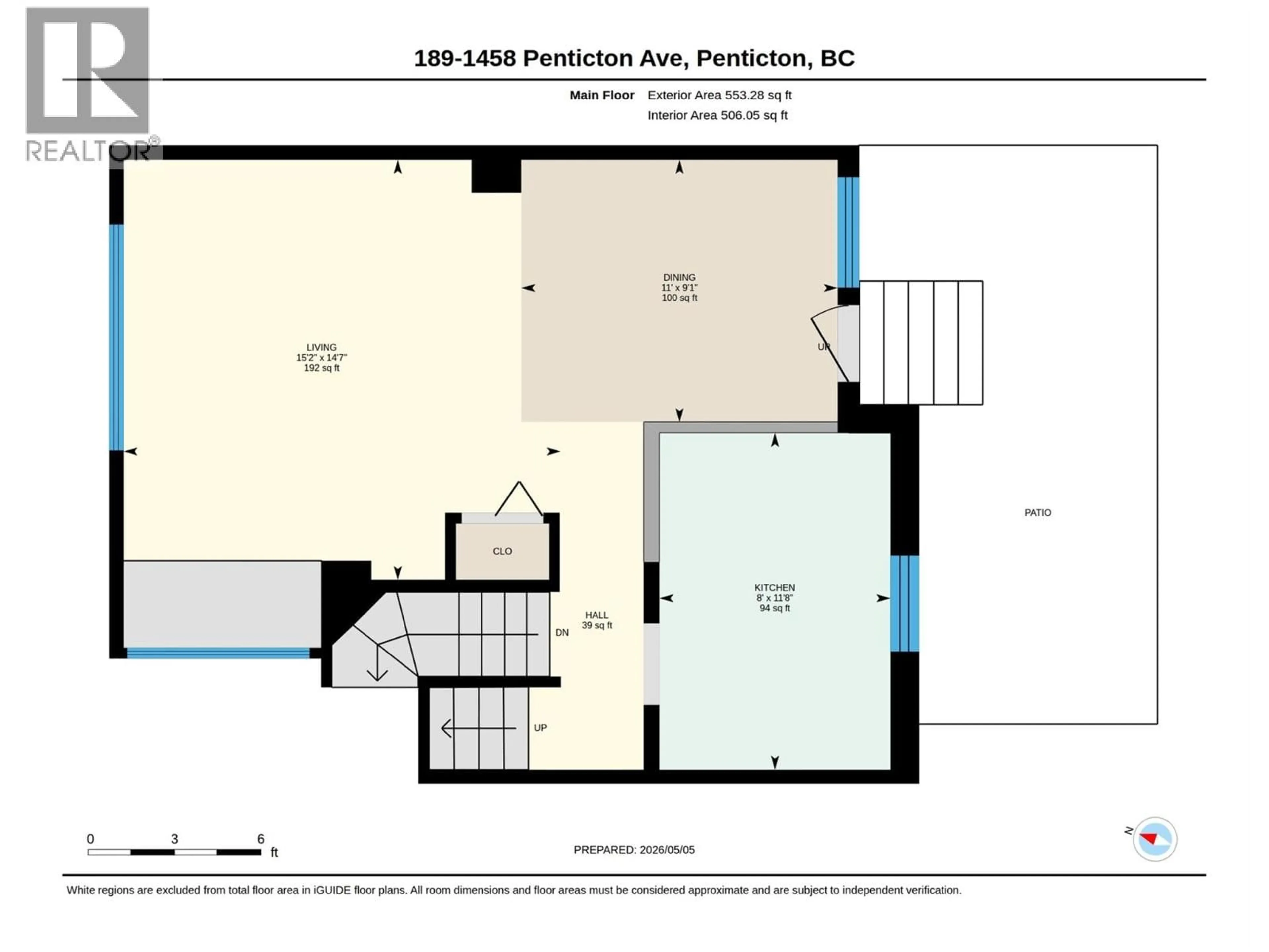 Floor plan for 189 - 1458 PENTICTON AVENUE, Penticton British Columbia V2A8L3