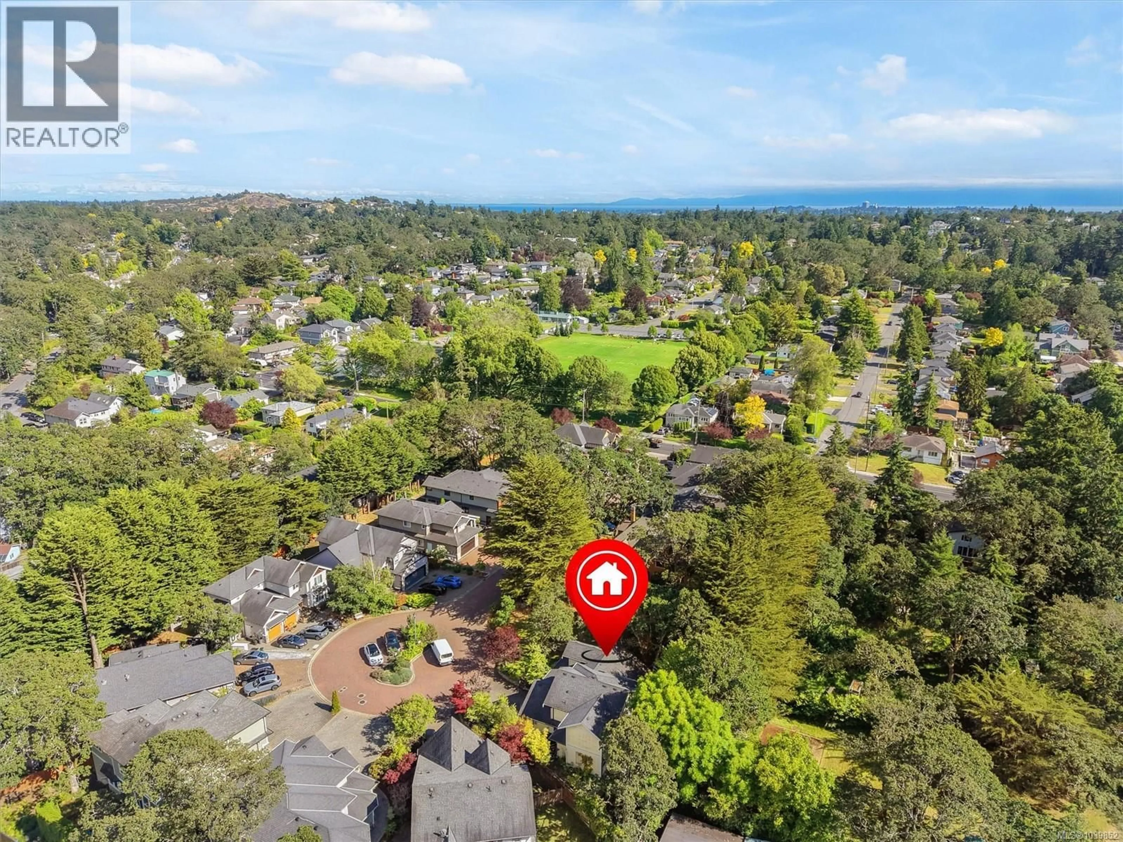 A pic from outside/outdoor area/front of a property/back of a property/a pic from drone, unknown for 3962 STAN WRIGHT LANE, Saanich British Columbia V8P0A1