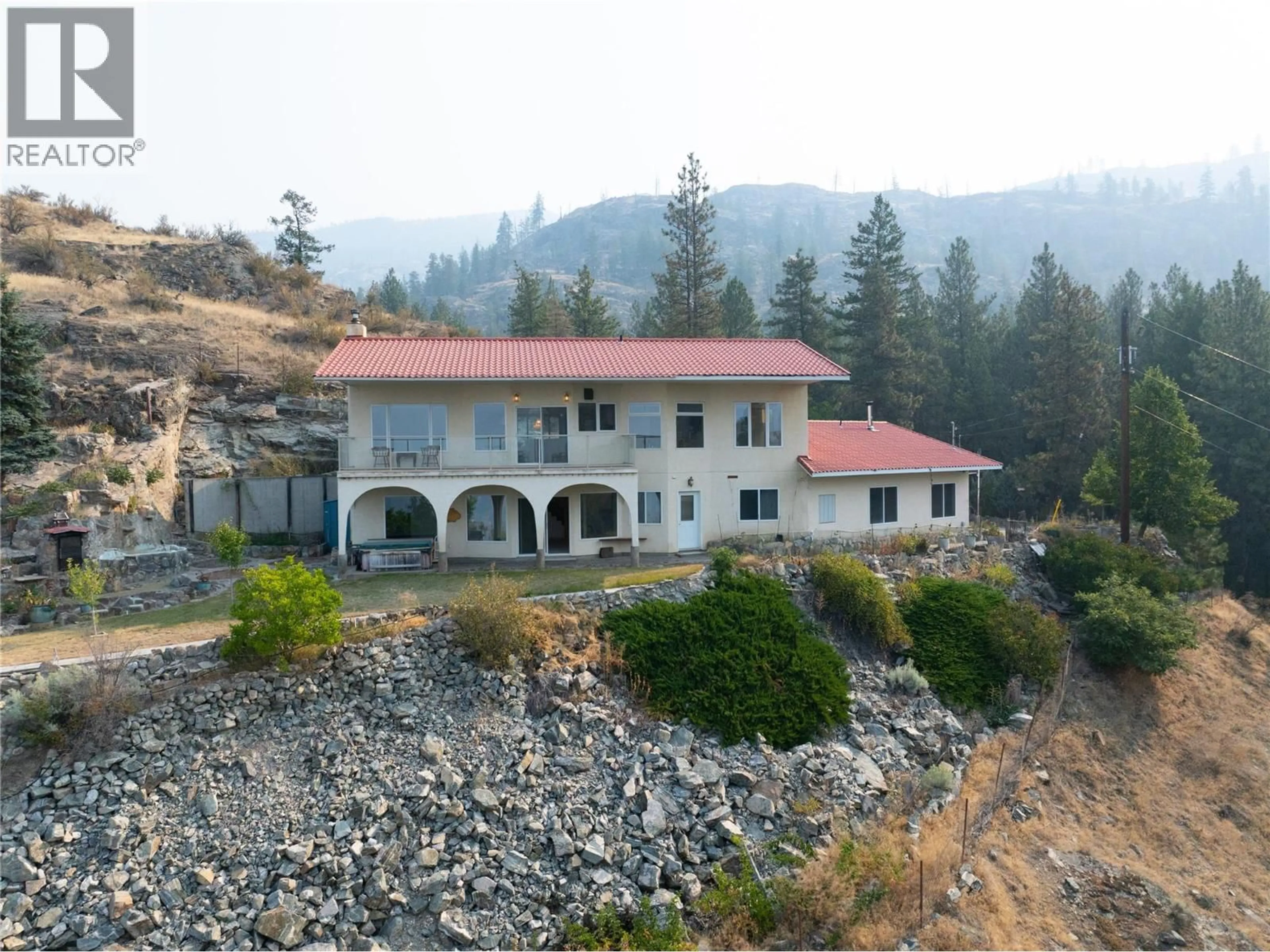 A pic from outside/outdoor area/front of a property/back of a property/a pic from drone, mountain view for 437 MATHESON ROAD, Okanagan Falls British Columbia V0H1R5