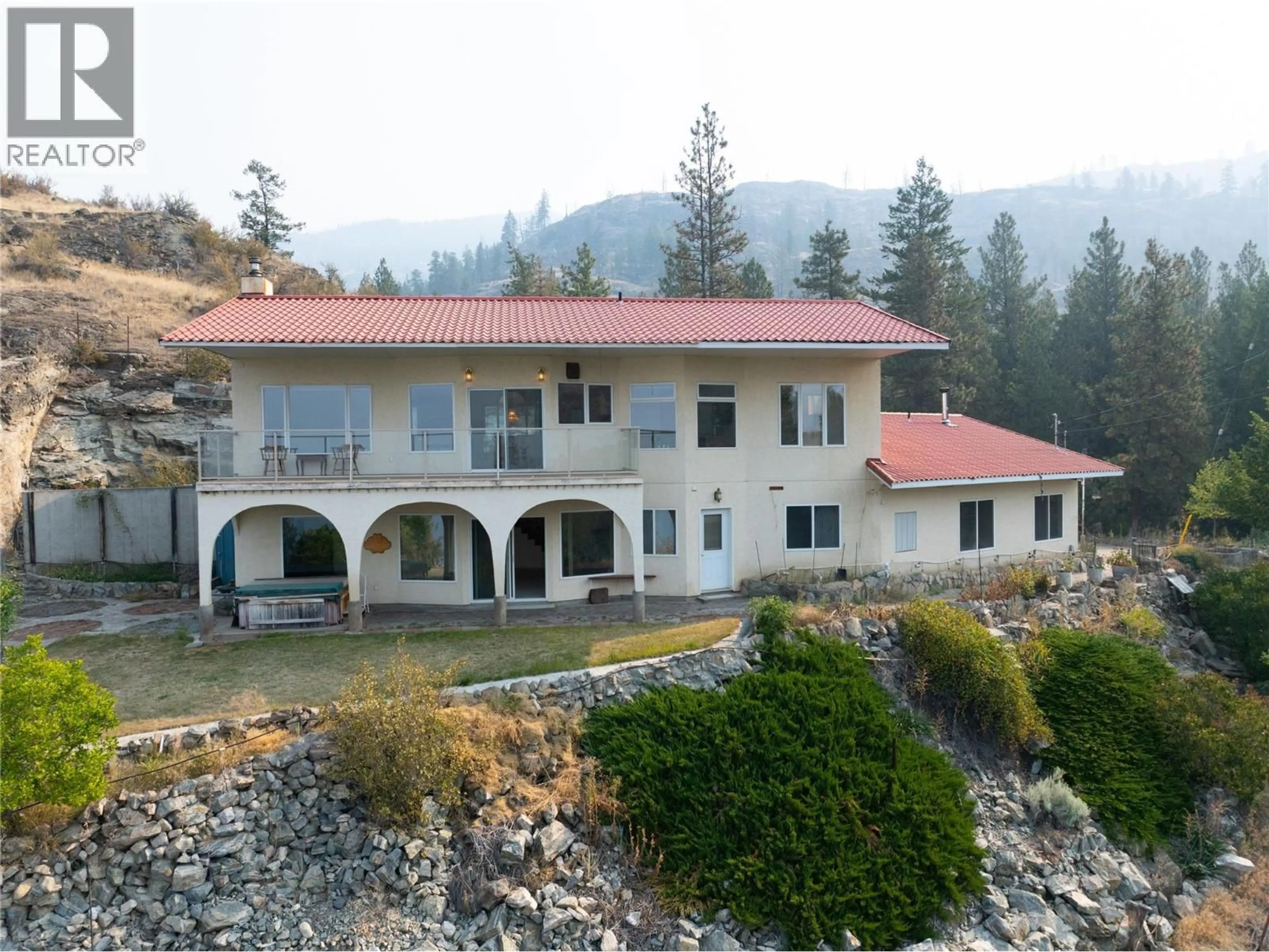 A pic from outside/outdoor area/front of a property/back of a property/a pic from drone, mountain view for 437 MATHESON ROAD, Okanagan Falls British Columbia V0H1R5