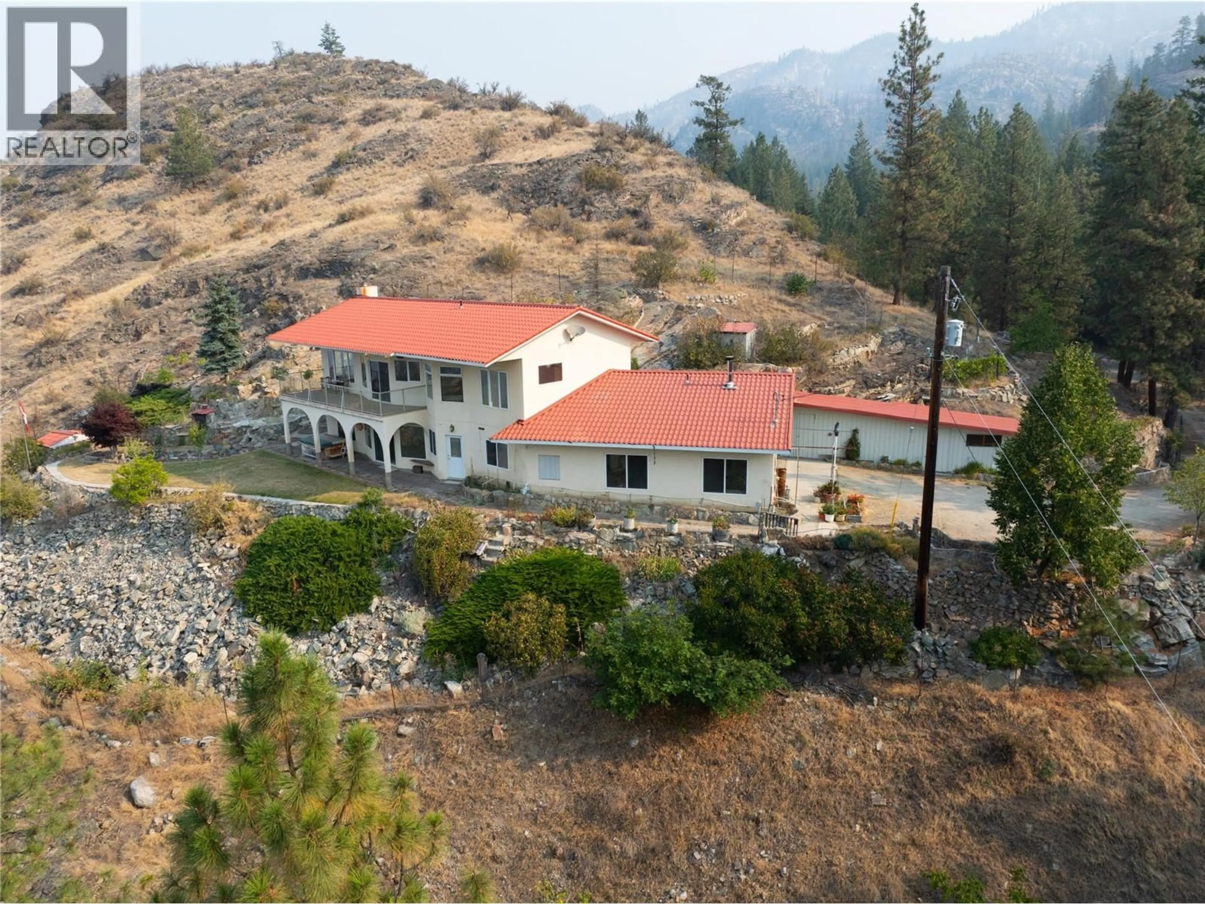 A pic from outside/outdoor area/front of a property/back of a property/a pic from drone, mountain view for 437 MATHESON ROAD, Okanagan Falls British Columbia V0H1R5