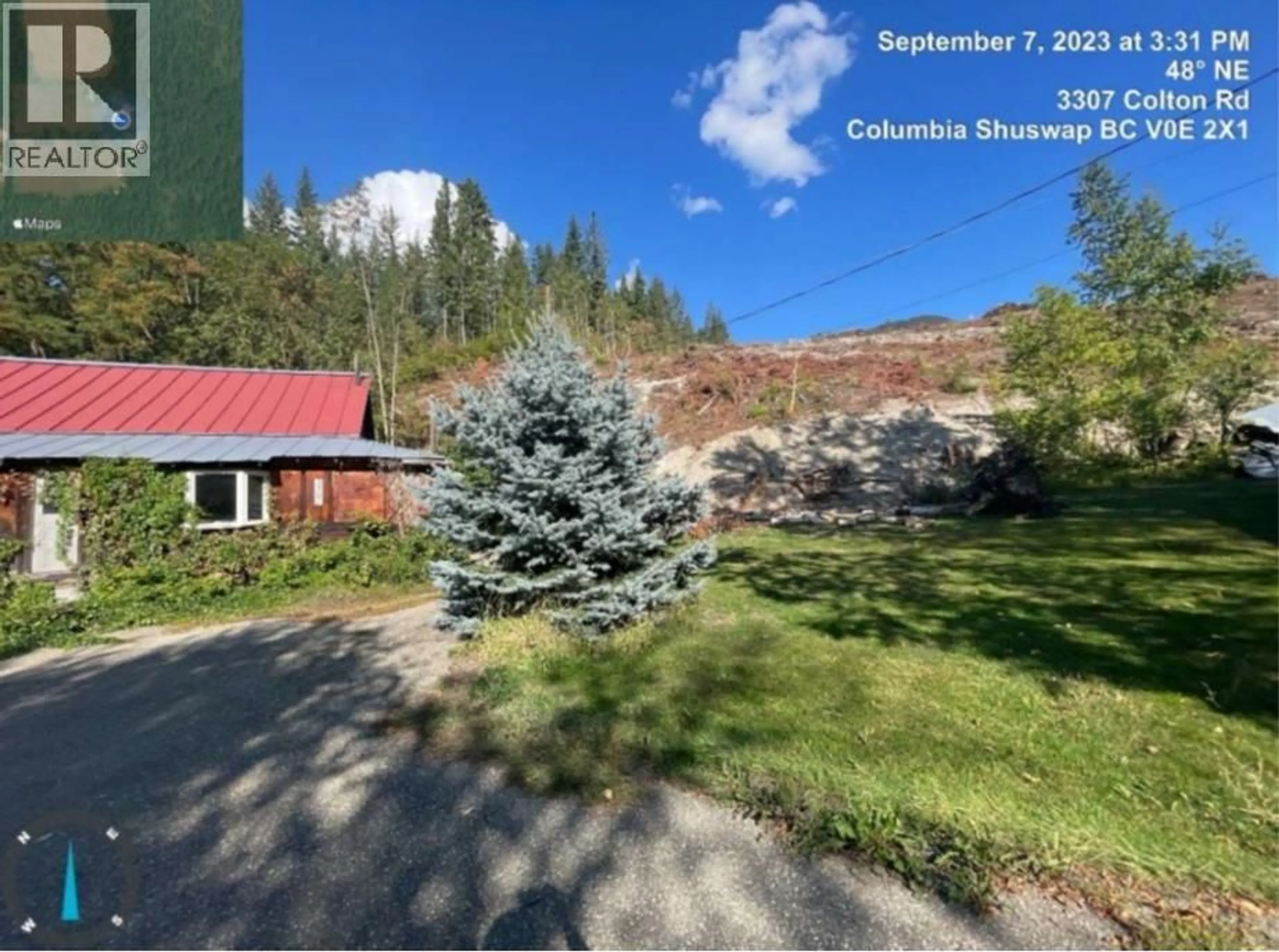 A pic from outside/outdoor area/front of a property/back of a property/a pic from drone, mountain view for 3311 COLTON ROAD, Tappen British Columbia V0E2X1