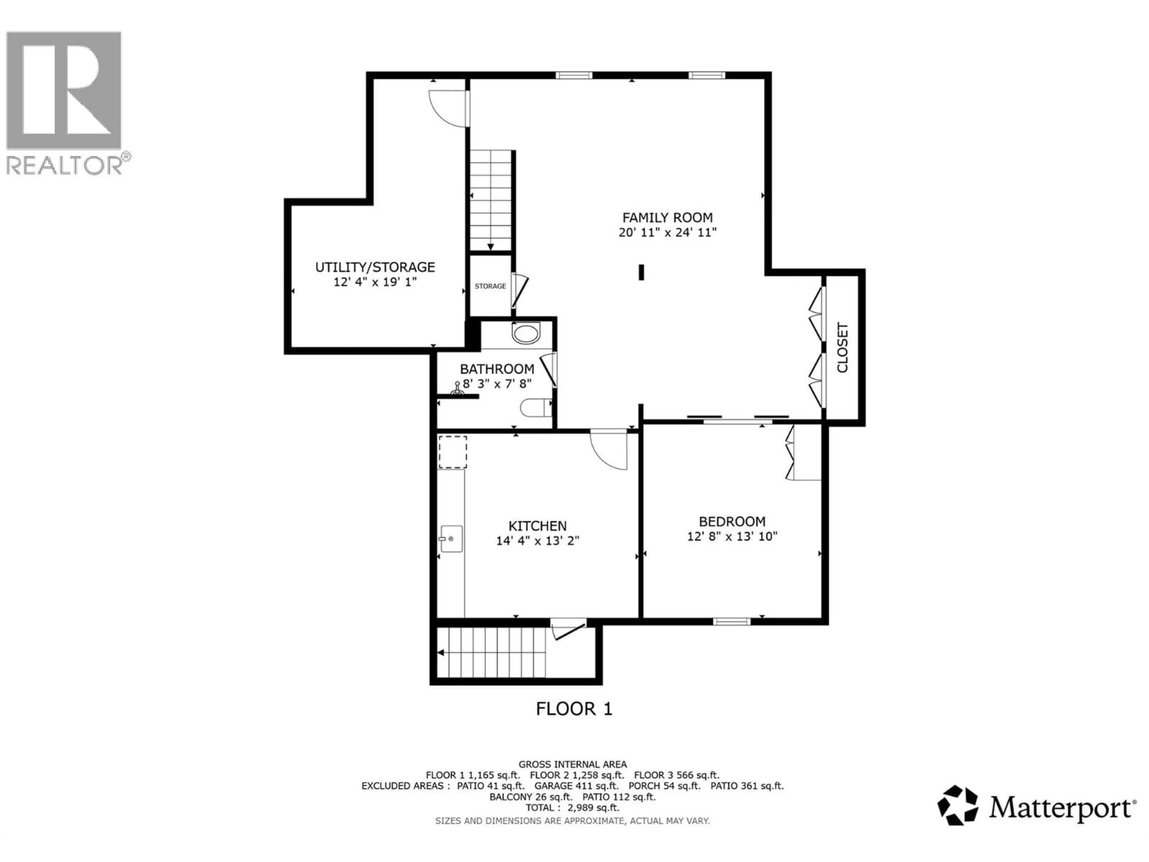 Floor plan for 1051 CHILCOTIN CRESCENT, Kelowna British Columbia V1V2L7