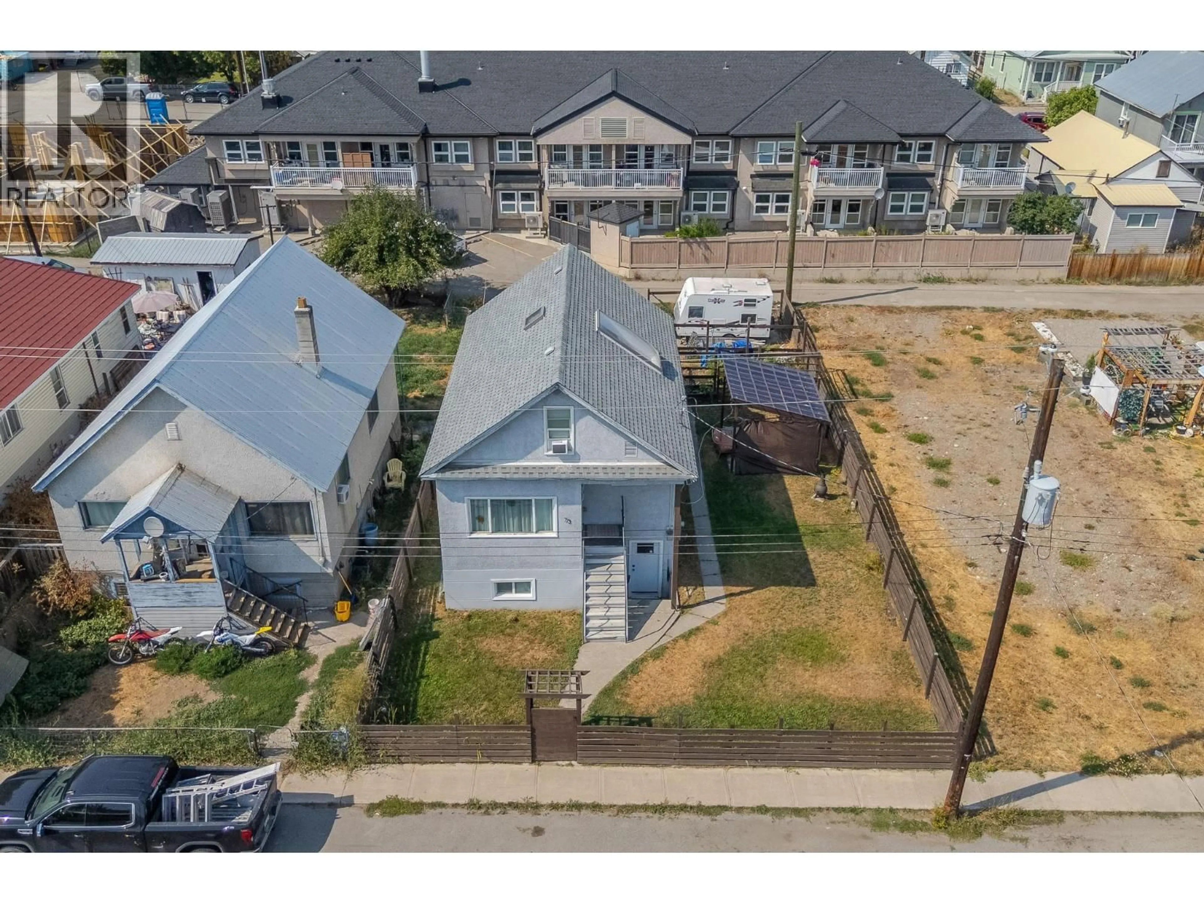 A pic from outside/outdoor area/front of a property/back of a property/a pic from drone, street for 73 KENLEY AVENUE, Princeton British Columbia V0X1W0
