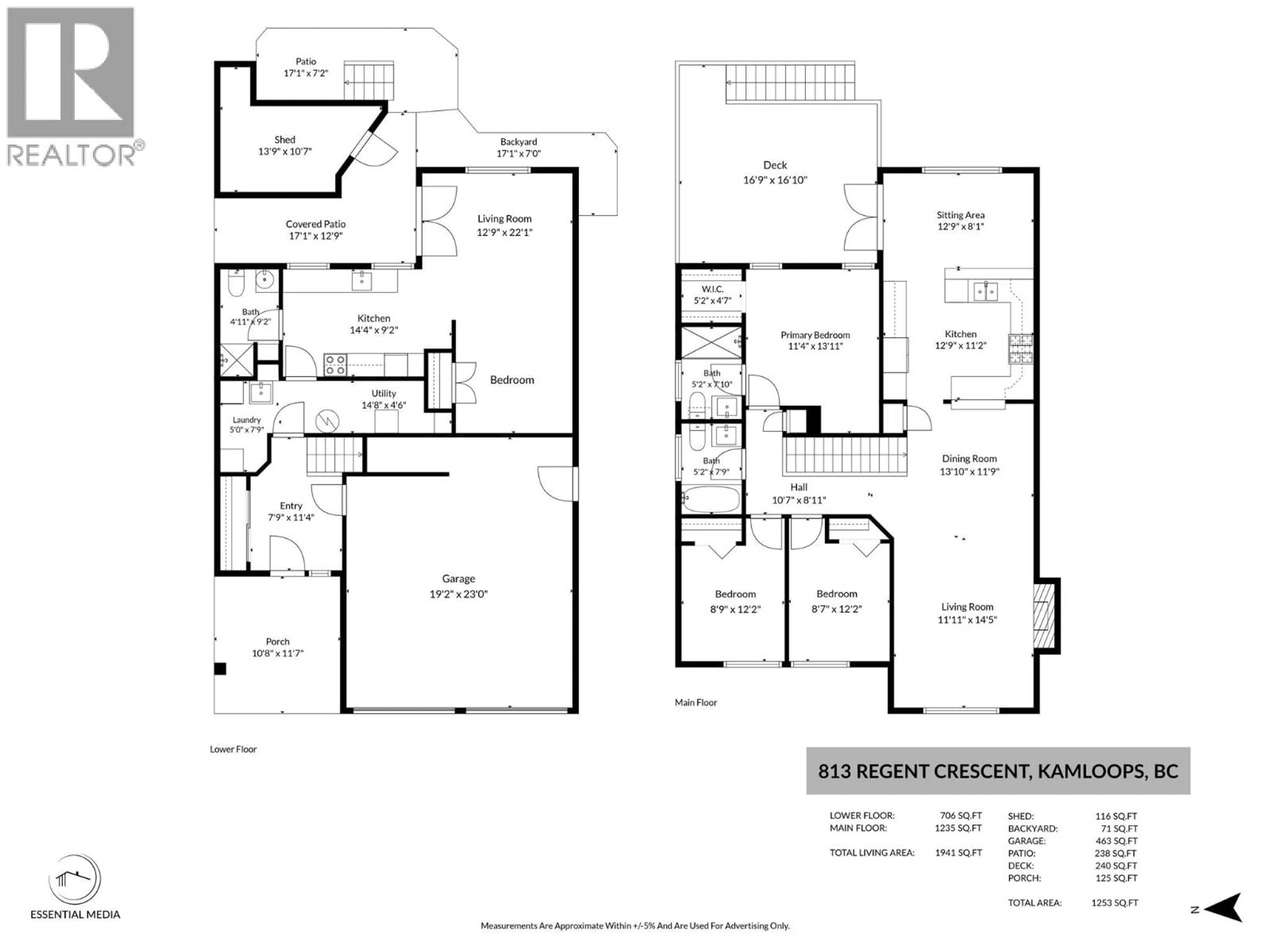 Floor plan for 813 REGENT CRESCENT, Kamloops British Columbia V1S1X1