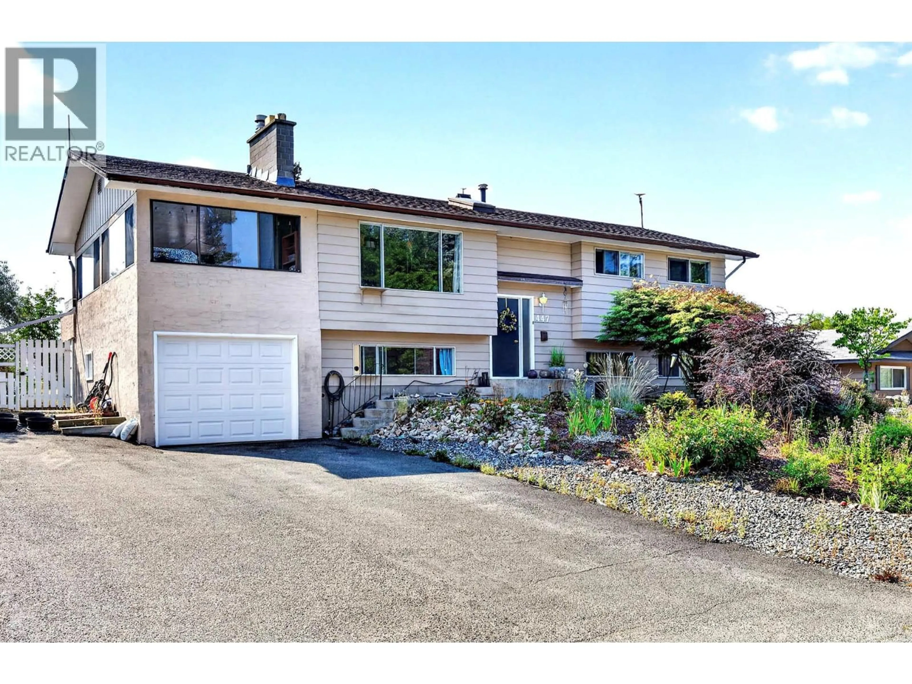 Home with vinyl exterior material, street for 447 OPAL DRIVE, Logan Lake British Columbia V0K1W0