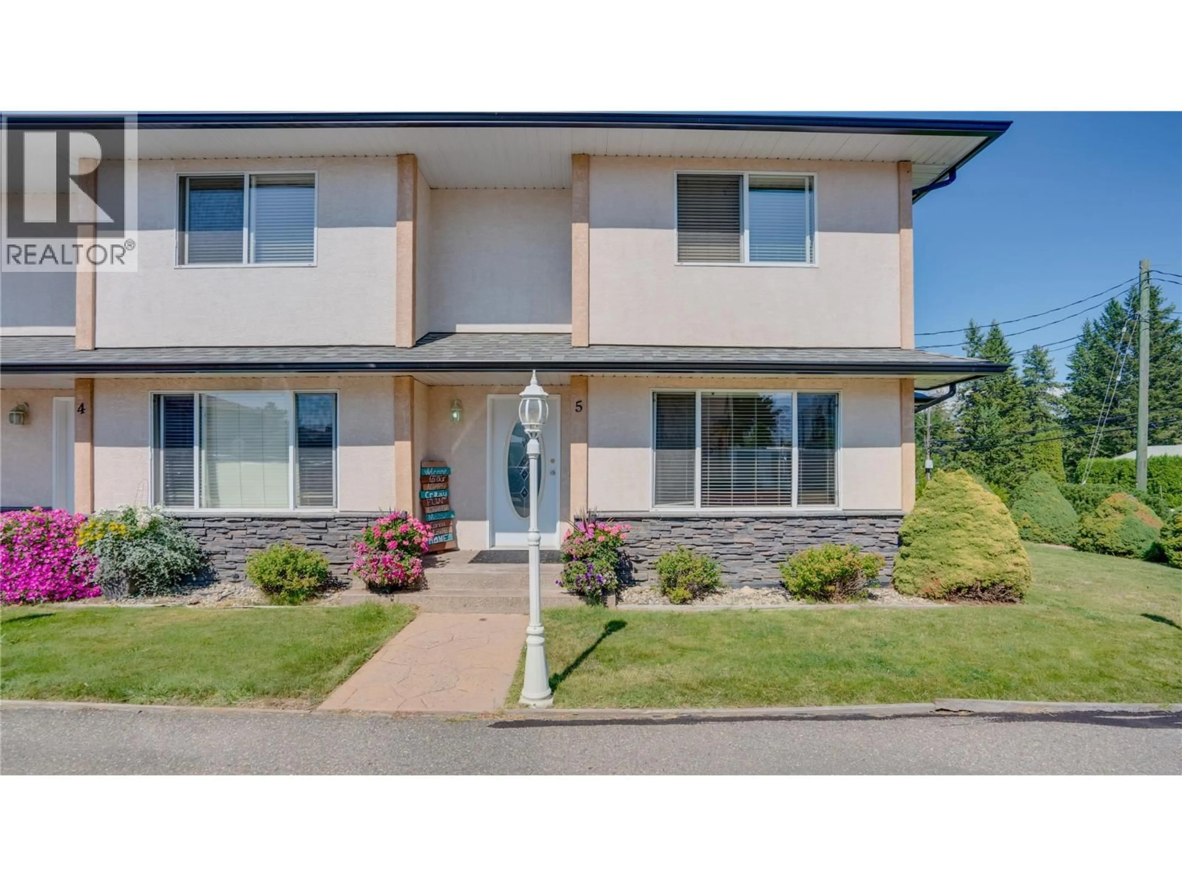 Home with vinyl exterior material, street for 5 - 2655 PLEASANT VALLEY ROAD, Armstrong British Columbia V0E1B2
