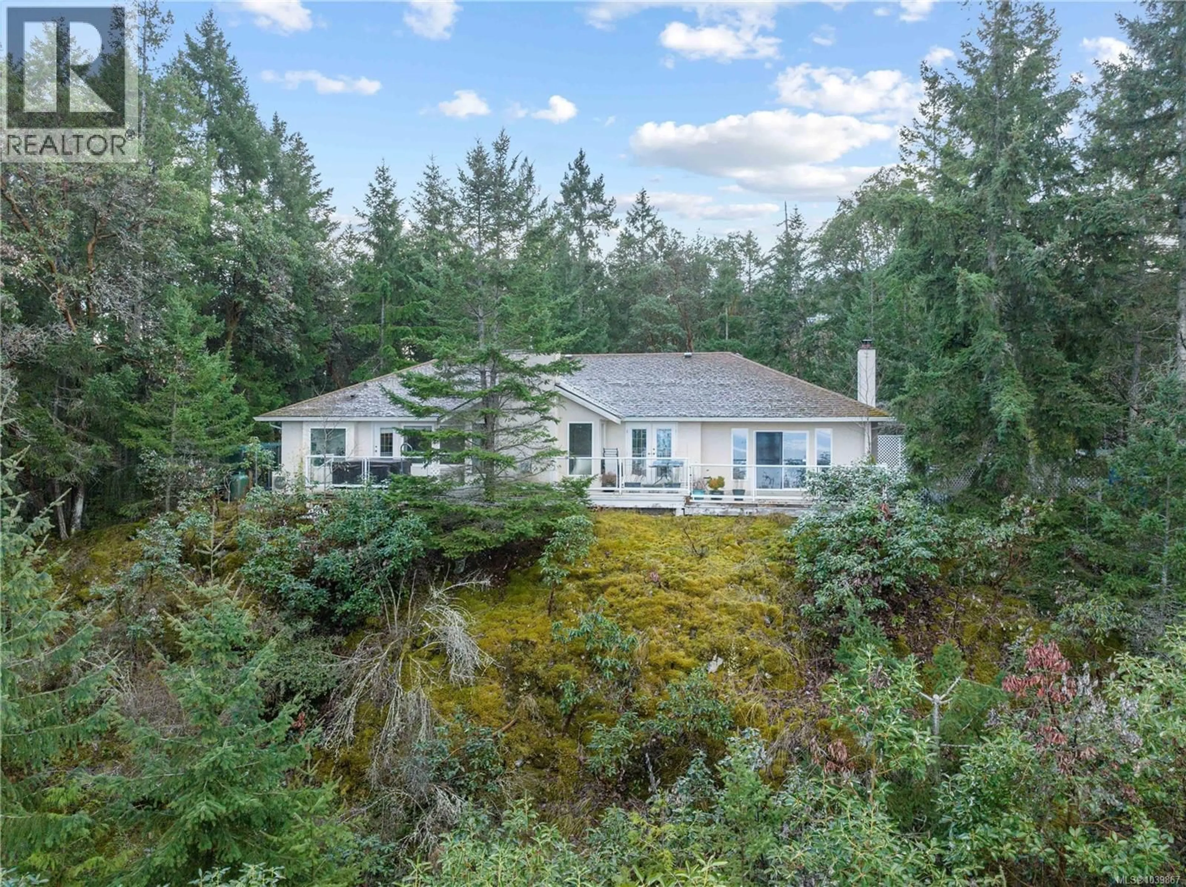 A pic from outside/outdoor area/front of a property/back of a property/a pic from drone, forest/trees view for 7297 AULDS ROAD, Lantzville British Columbia V0R2H0