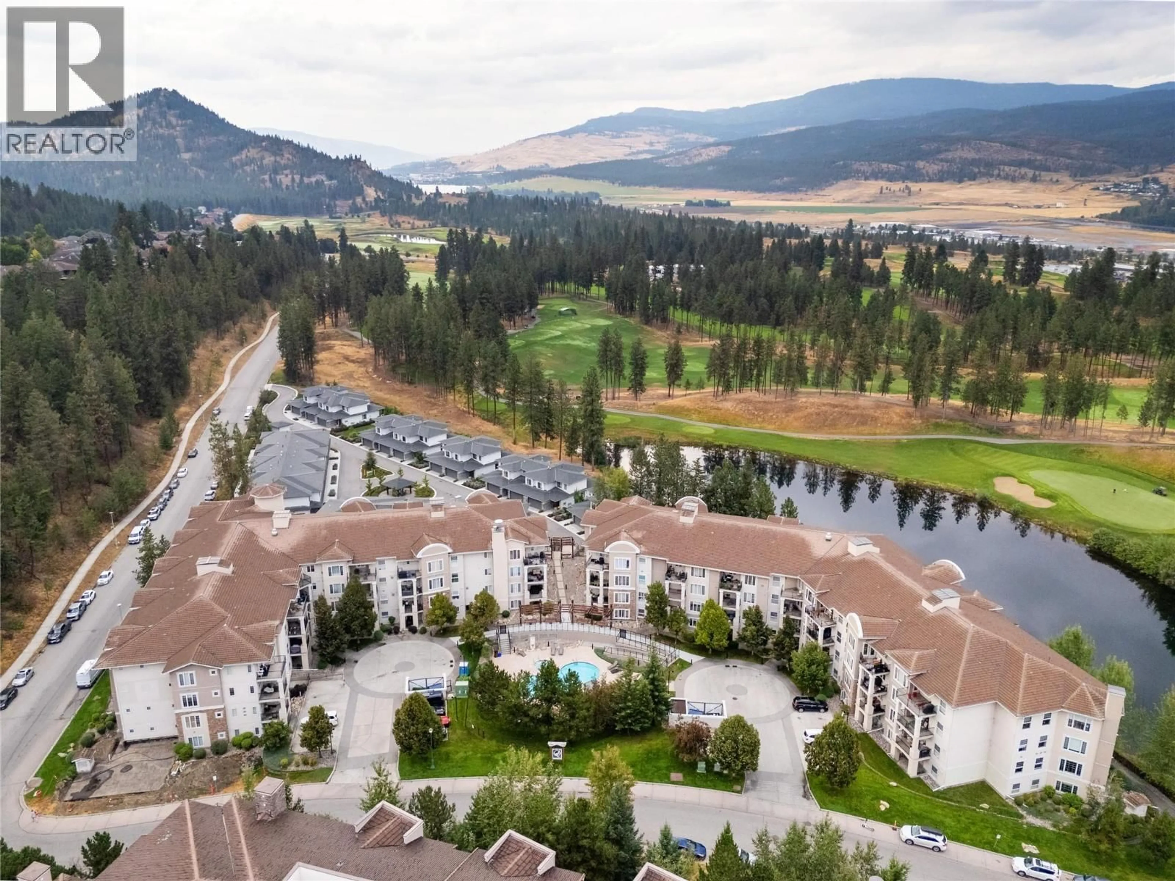 A pic from outside/outdoor area/front of a property/back of a property/a pic from drone, mountain view for 1108 - 3168 VIA CENTRALE ROAD, Kelowna British Columbia V1V2R6