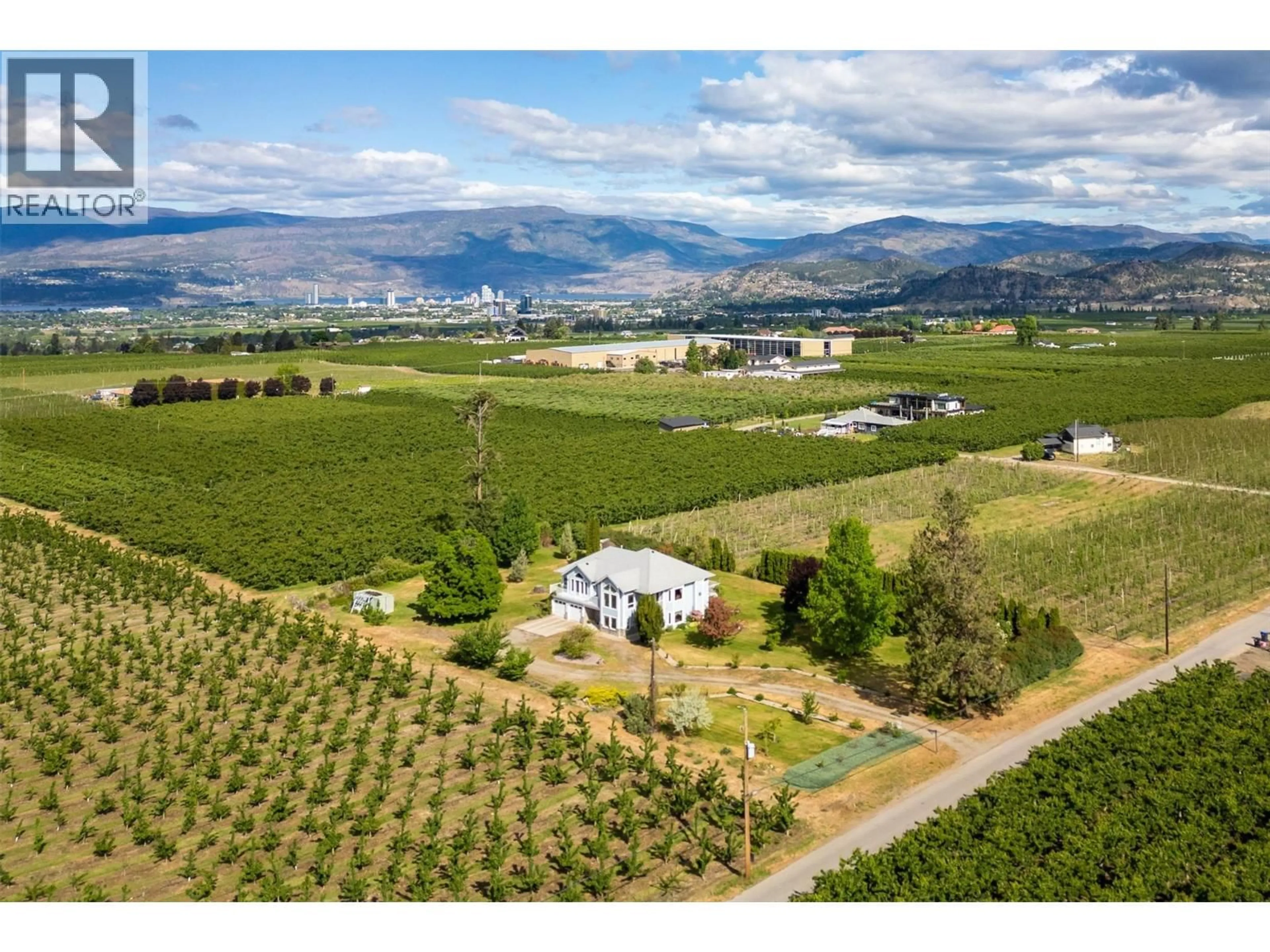 A pic from outside/outdoor area/front of a property/back of a property/a pic from drone, mountain view for 3520 FITZGERALD ROAD, Kelowna British Columbia V1W4G5